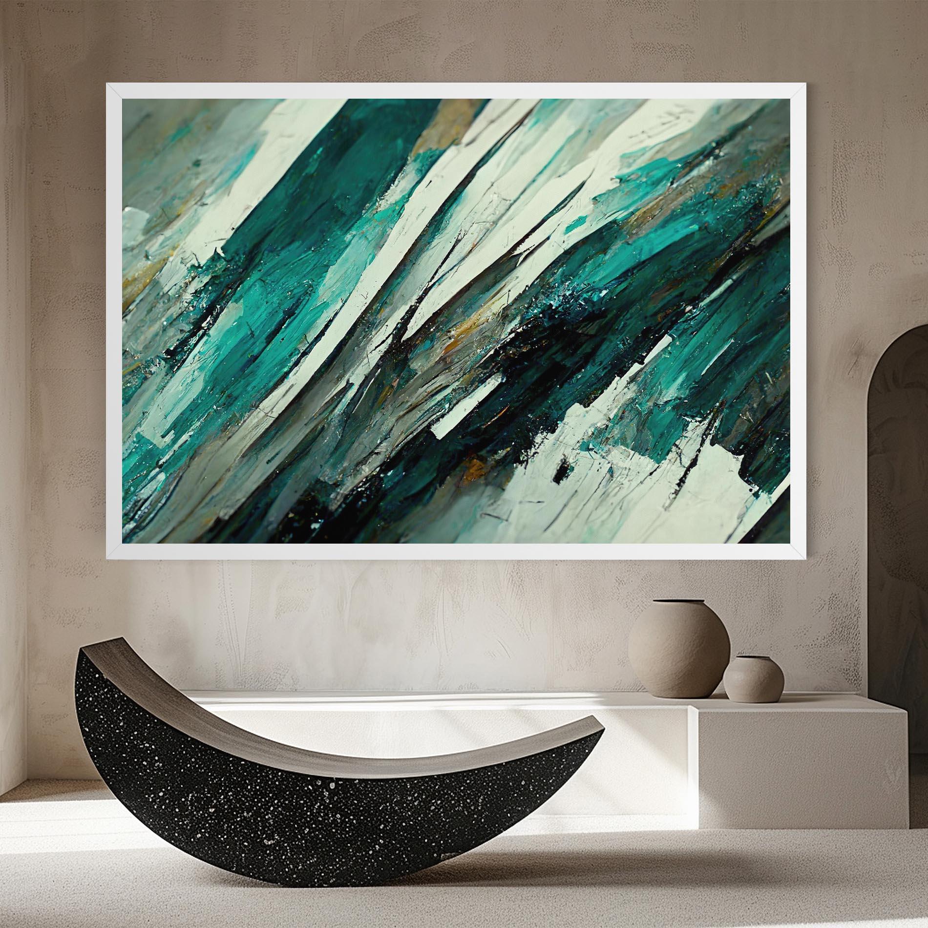 Tablou Canvas Abstract Green Artwork mockup 8