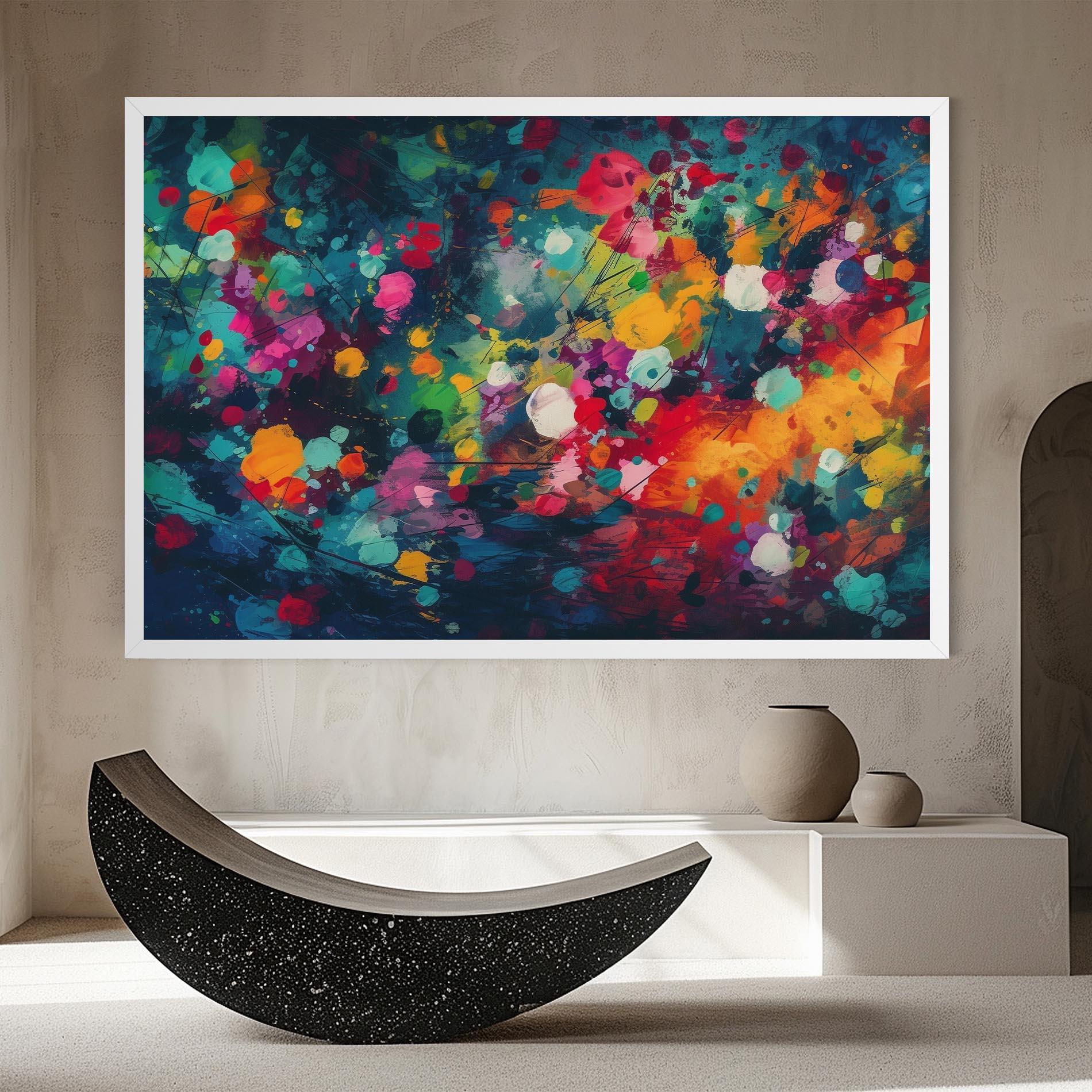 Tablou Canvas Colors Blue Background mockup 8