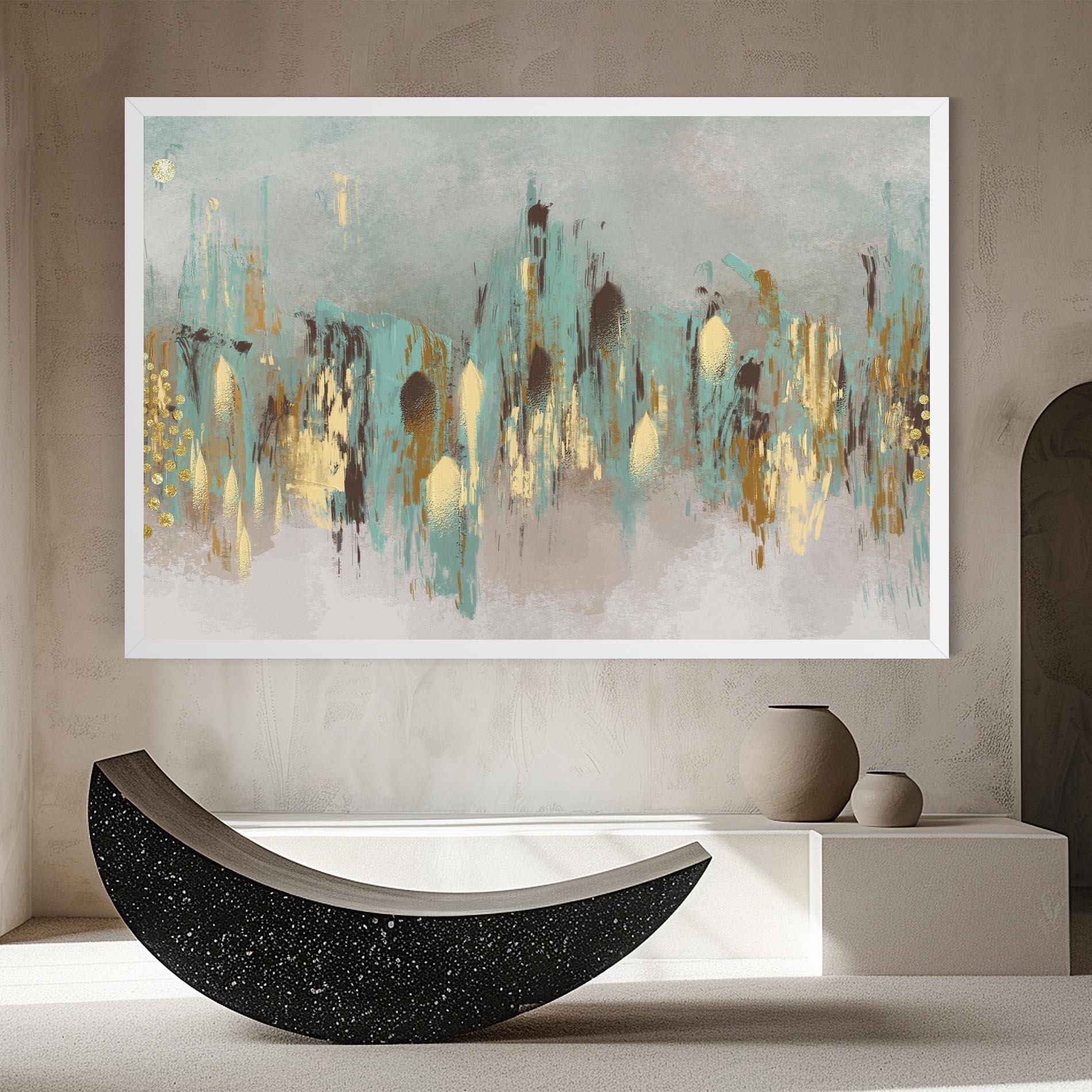 Tablou Canvas Gold Spiral Points mockup 8