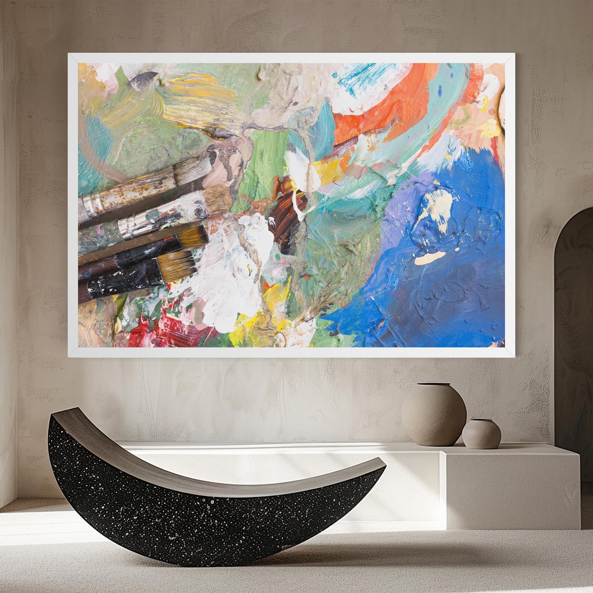 Tablou Canvas Messy Paint Brushes mockup 8