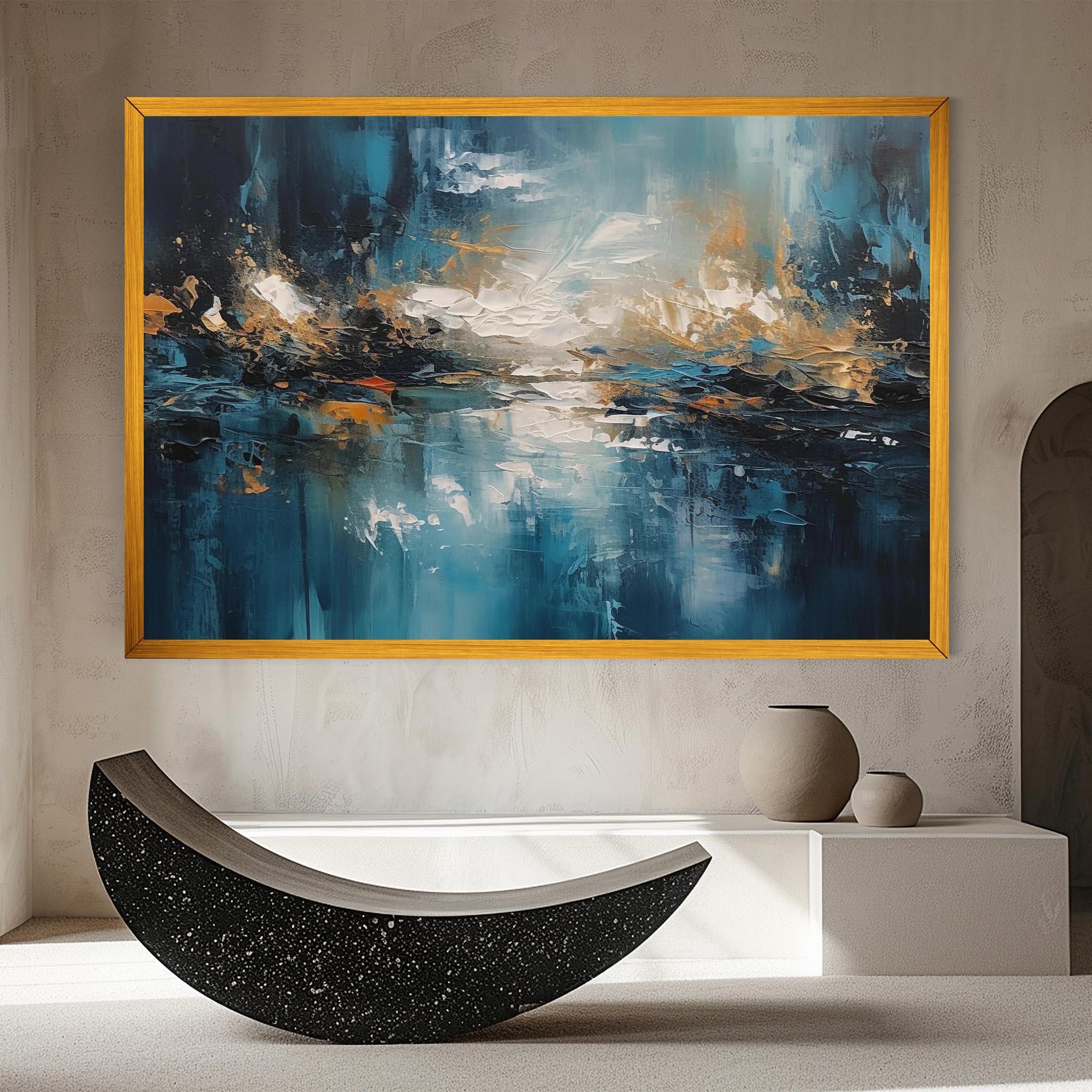 Tablou Canvas Abstract Blue Art mockup 8