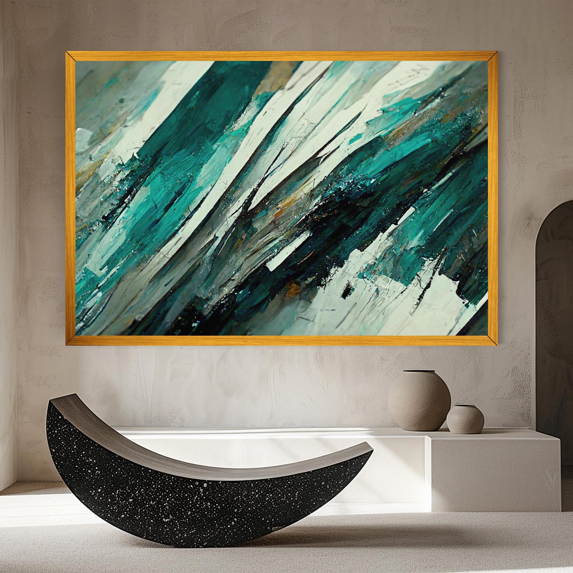 Tablou Canvas Abstract Green Artwork mockup 8