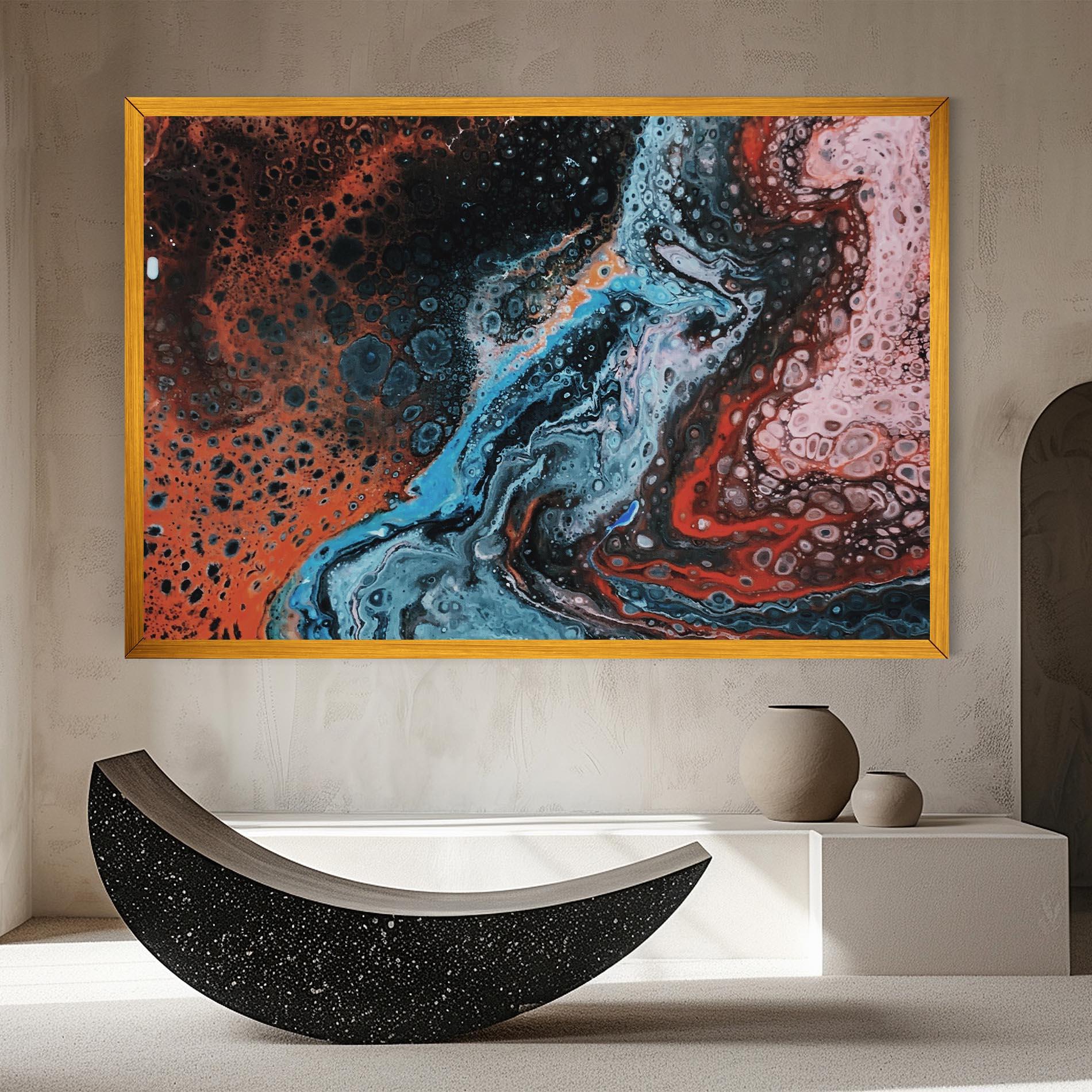 Tablou Canvas Abstract Turqoise Colors mockup 8