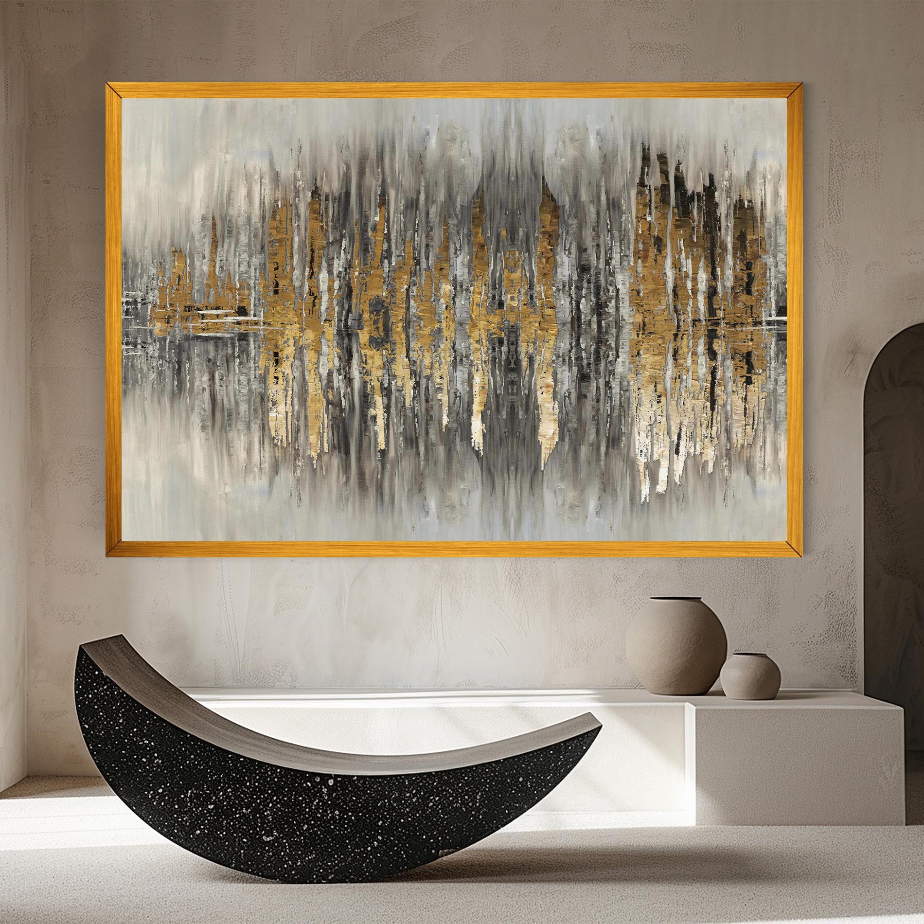 Tablou Canvas Acrylic Silver Paint mockup 8