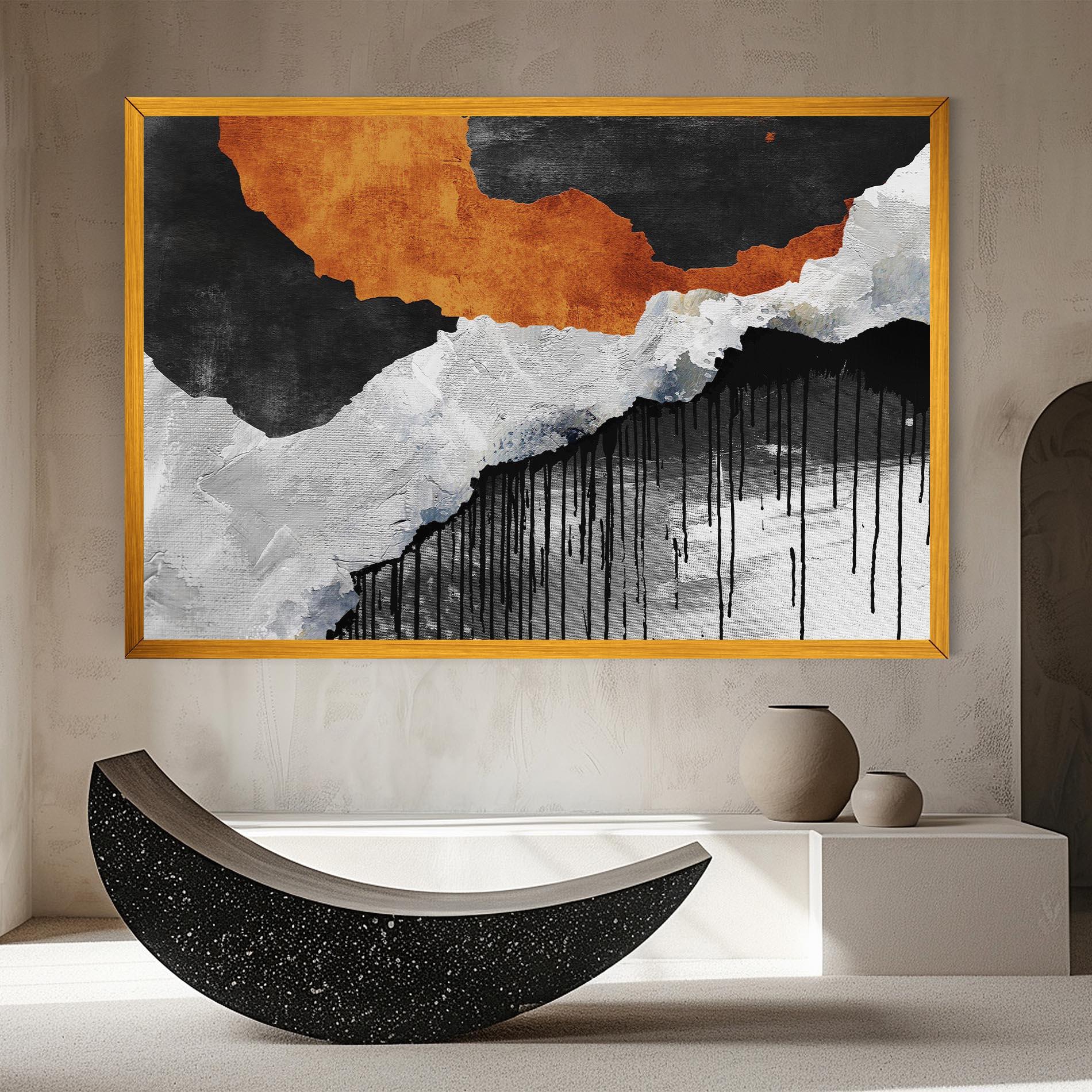 Tablou Canvas Black Paint Flowing mockup 8