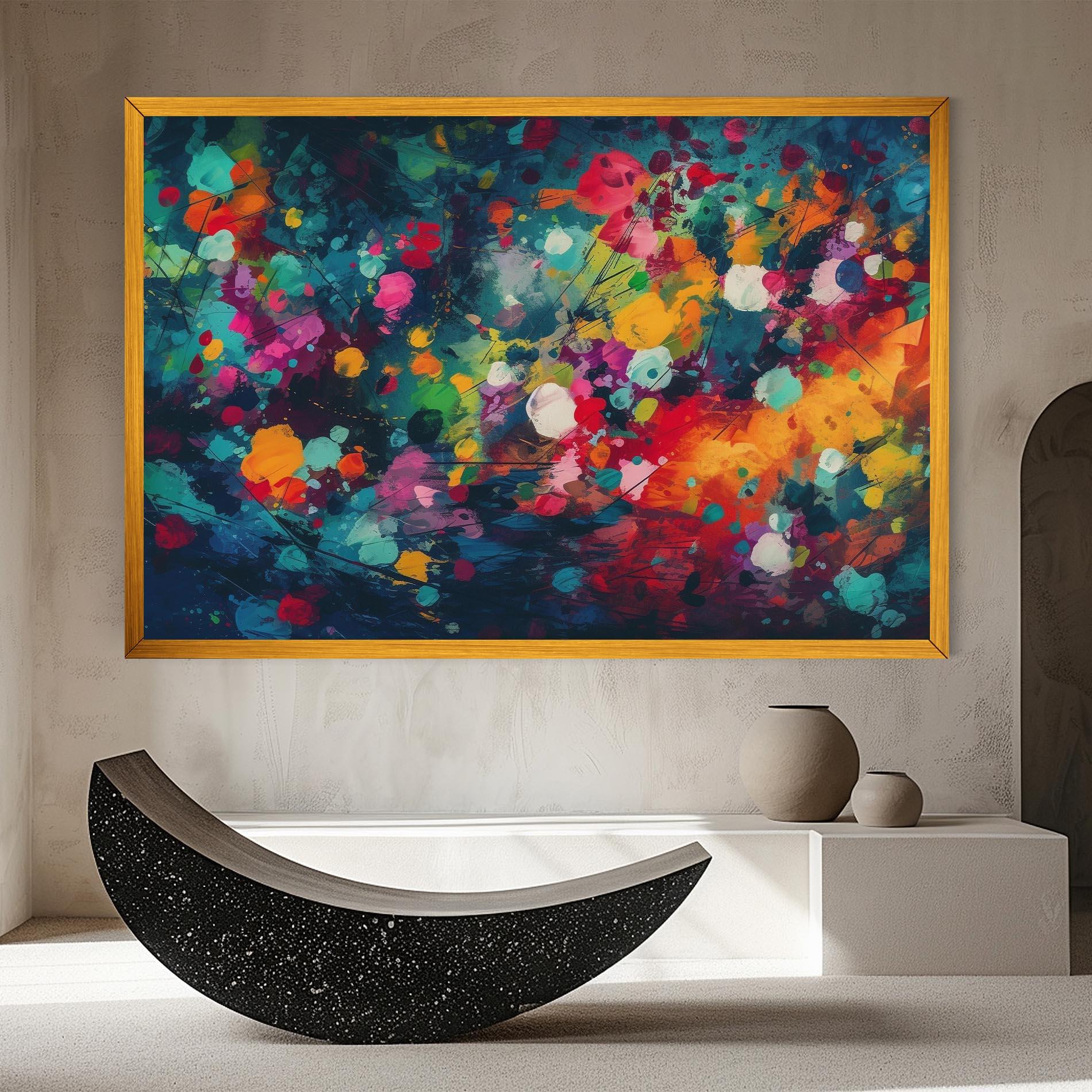 Tablou Canvas Colors Blue Background mockup 8