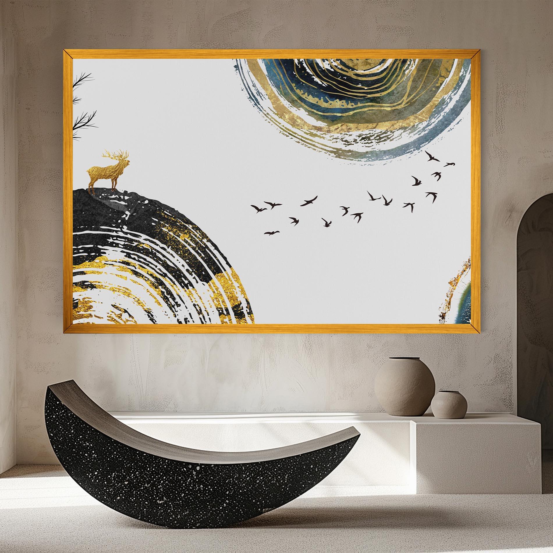 Tablou Canvas Golden Deer mockup 8