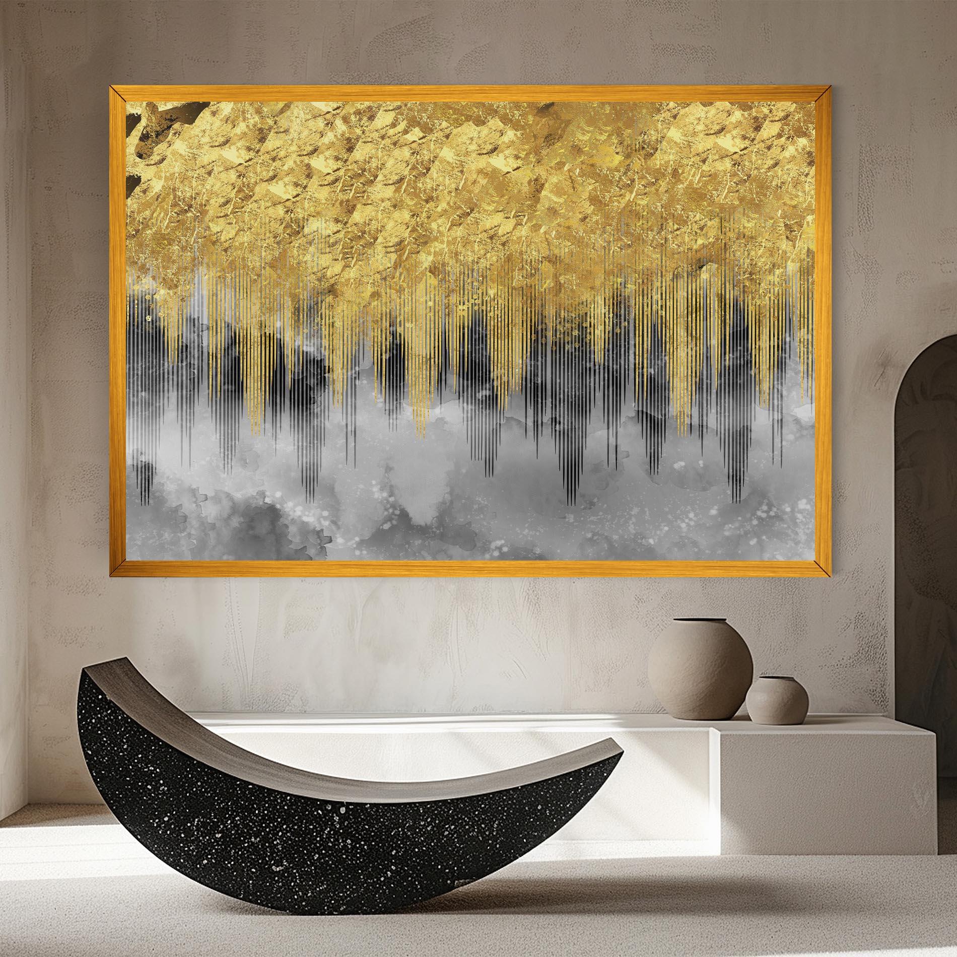 Tablou Canvas Golden Grey mockup 8