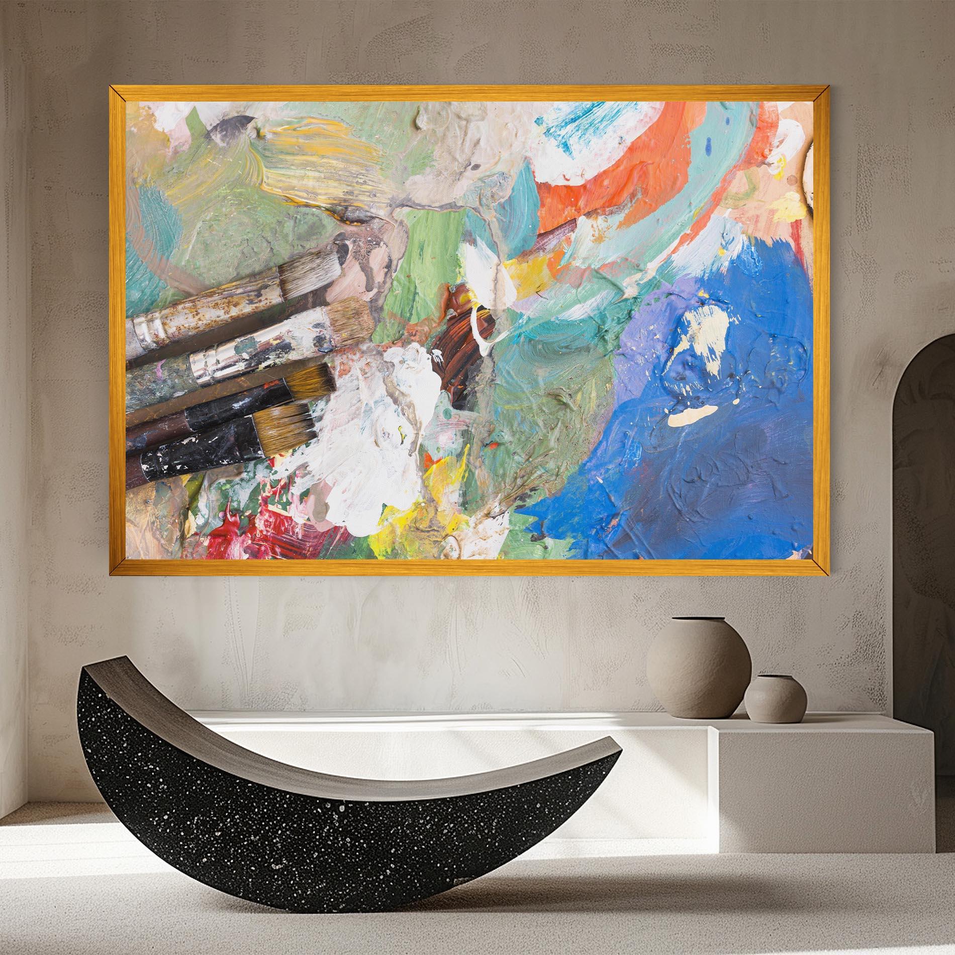 Tablou Canvas Messy Paint Brushes mockup 8