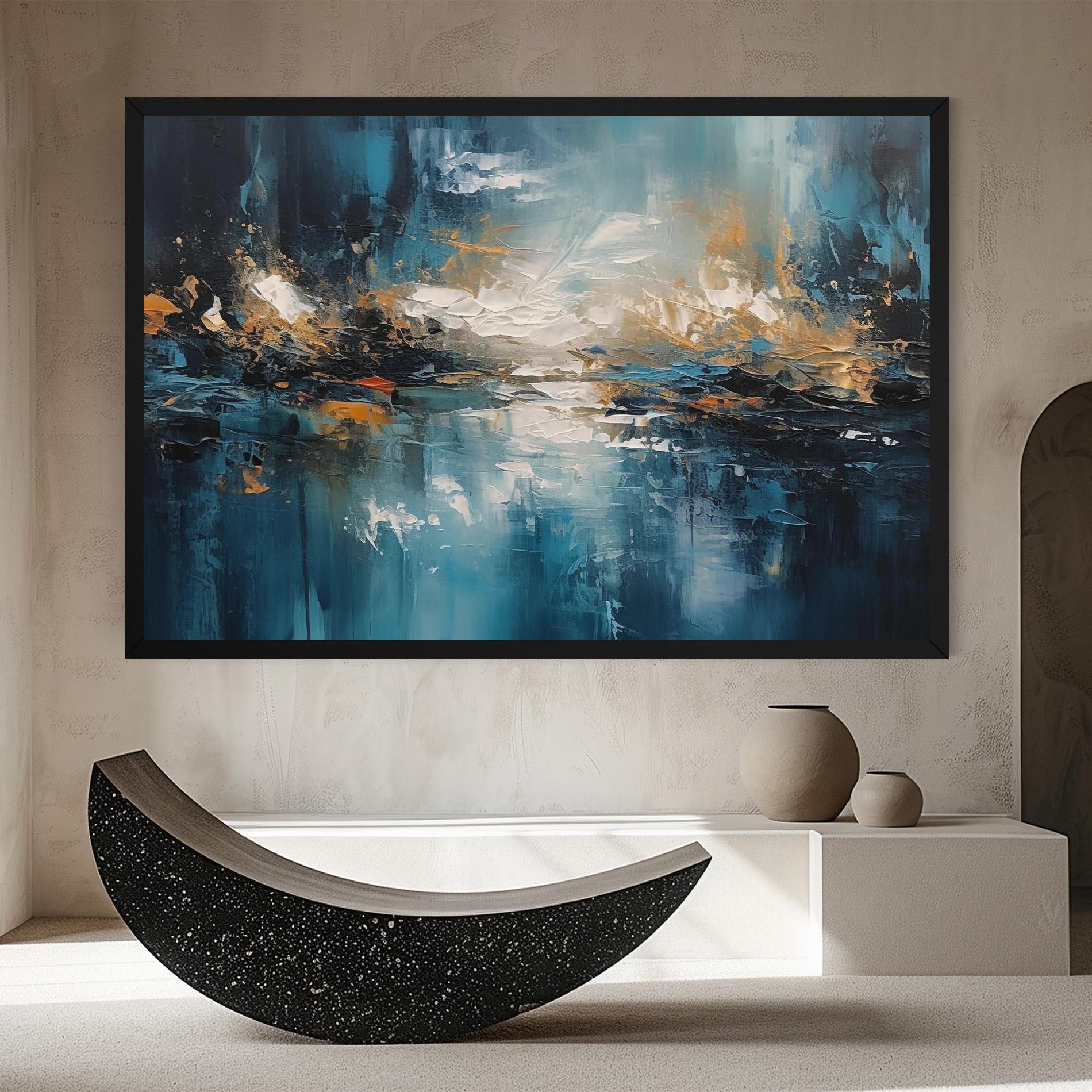 Tablou Canvas Abstract Blue Art mockup 8