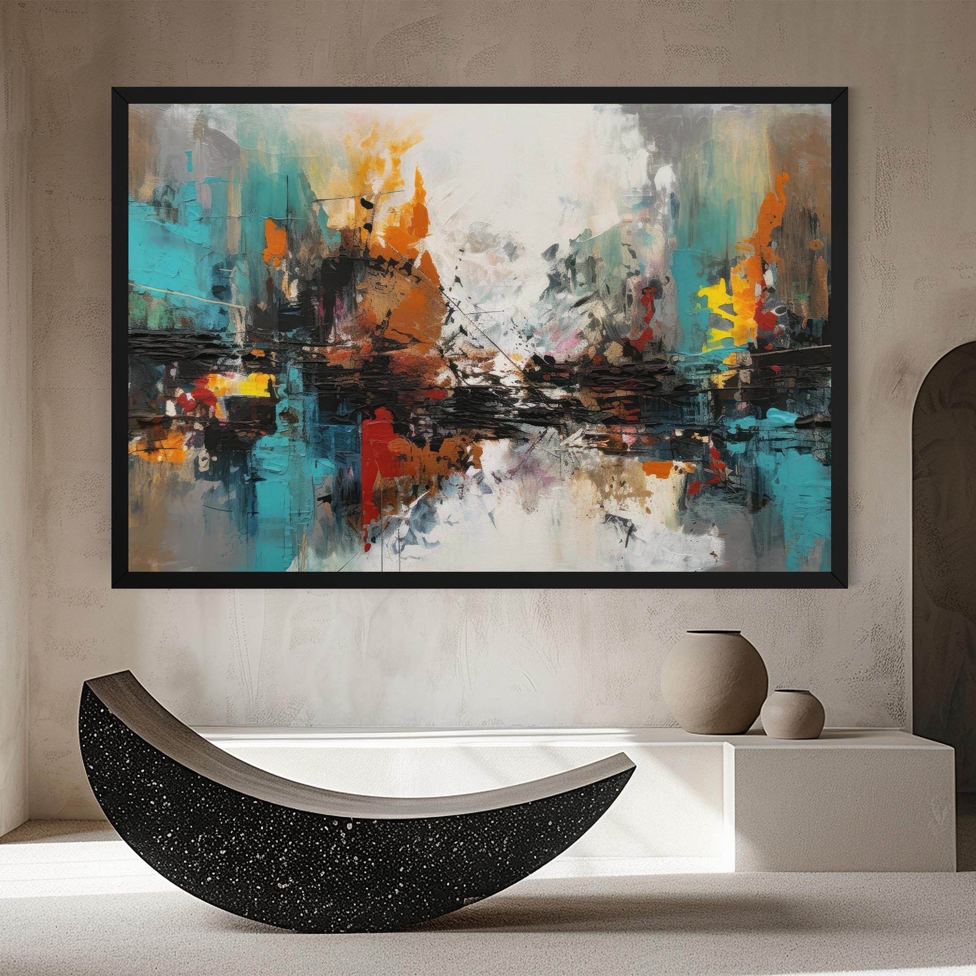 Tablou Canvas Abstract City Painting mockup 8