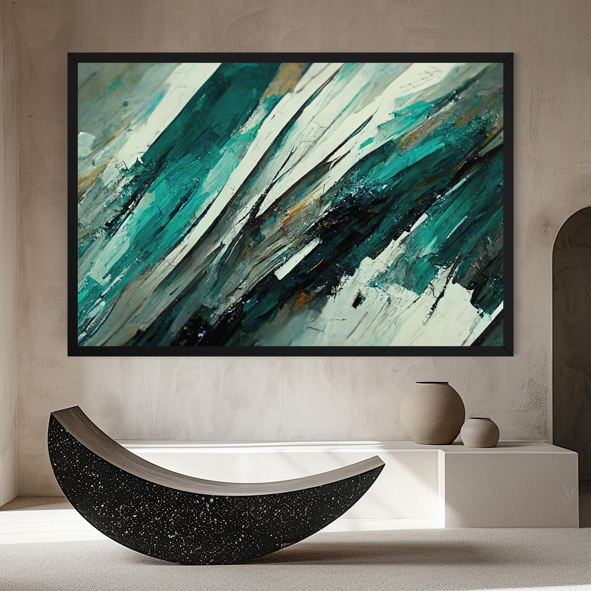 Tablou Canvas Abstract Green Artwork mockup 8