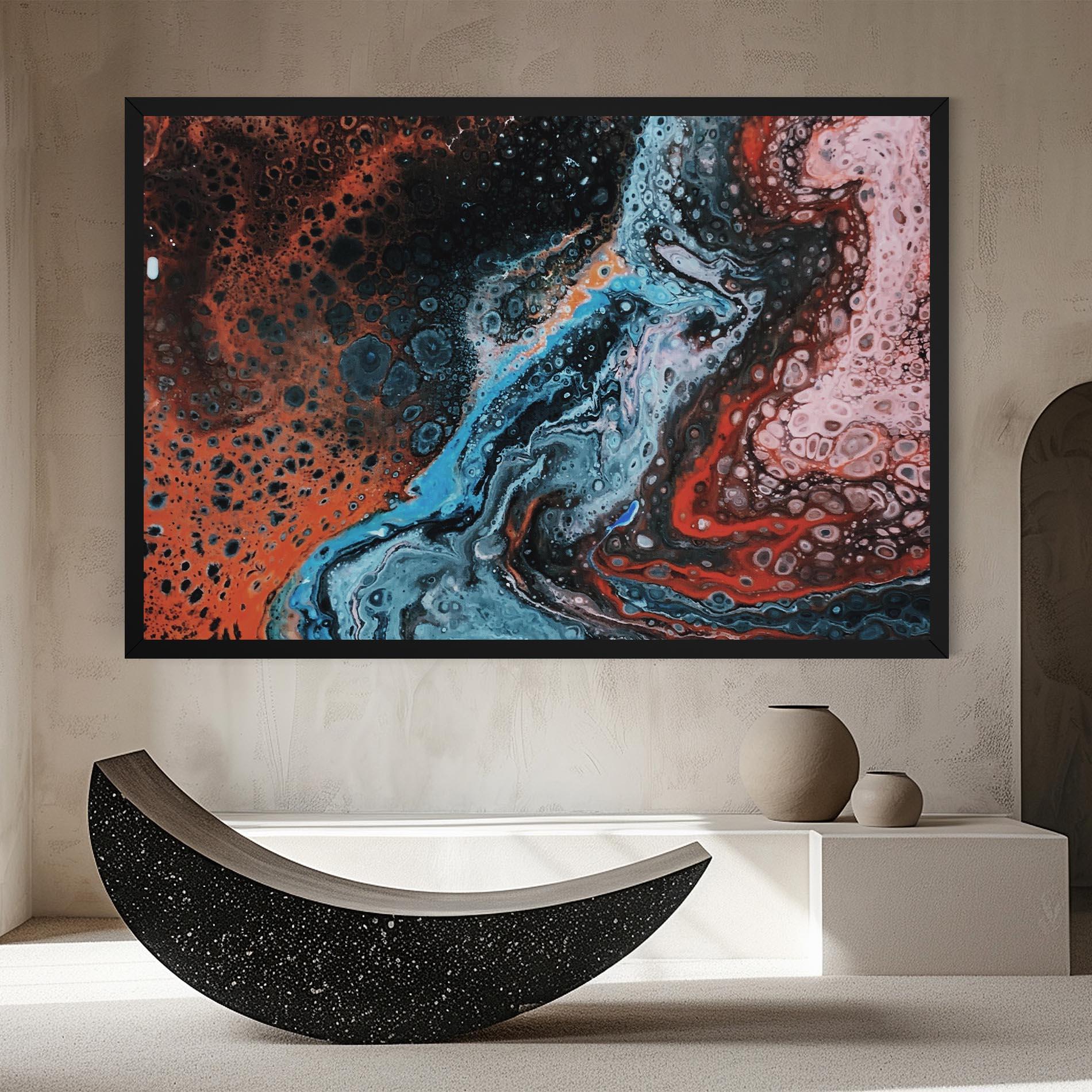 Tablou Canvas Abstract Turqoise Colors mockup 8