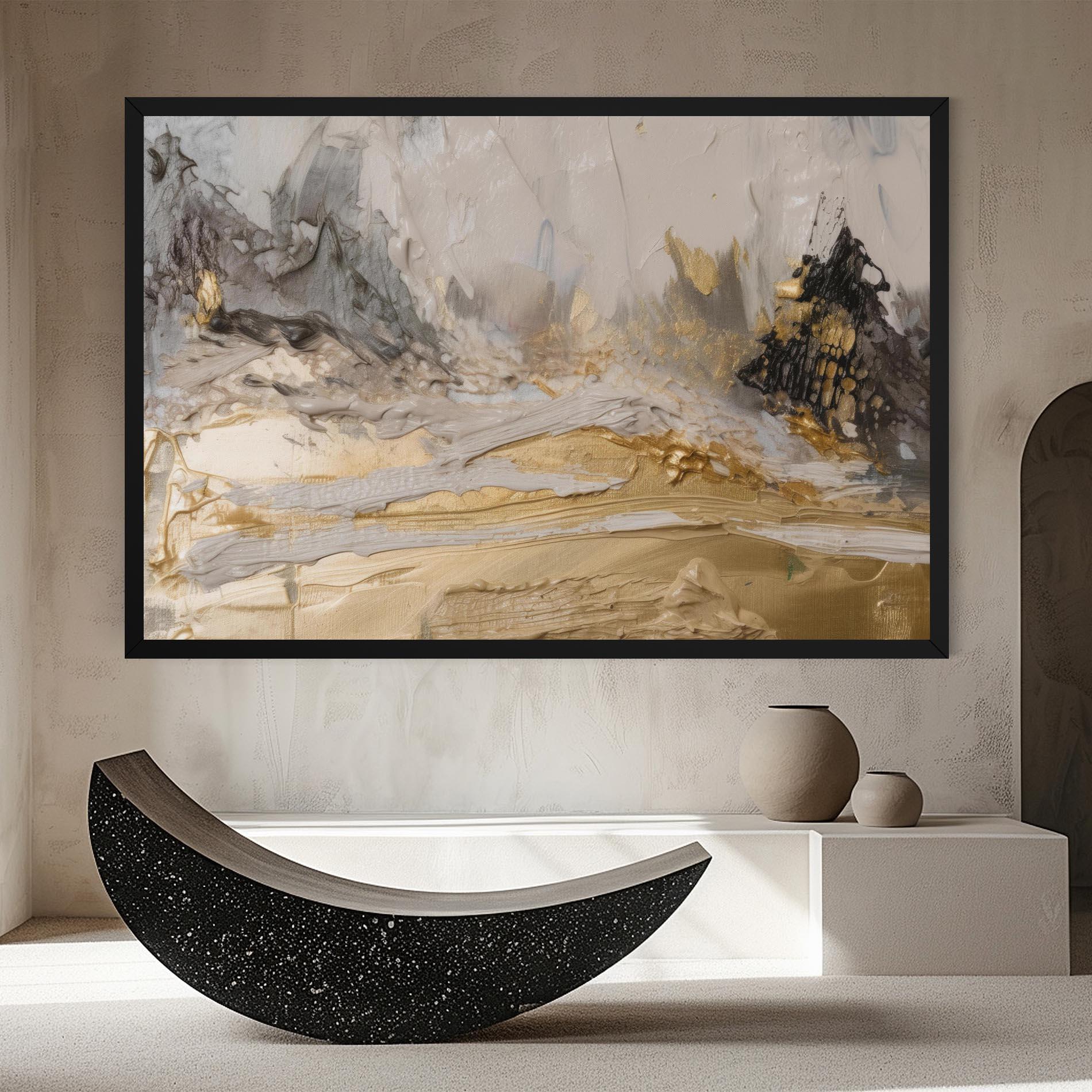 Tablou Canvas Abstract White Waves mockup 8