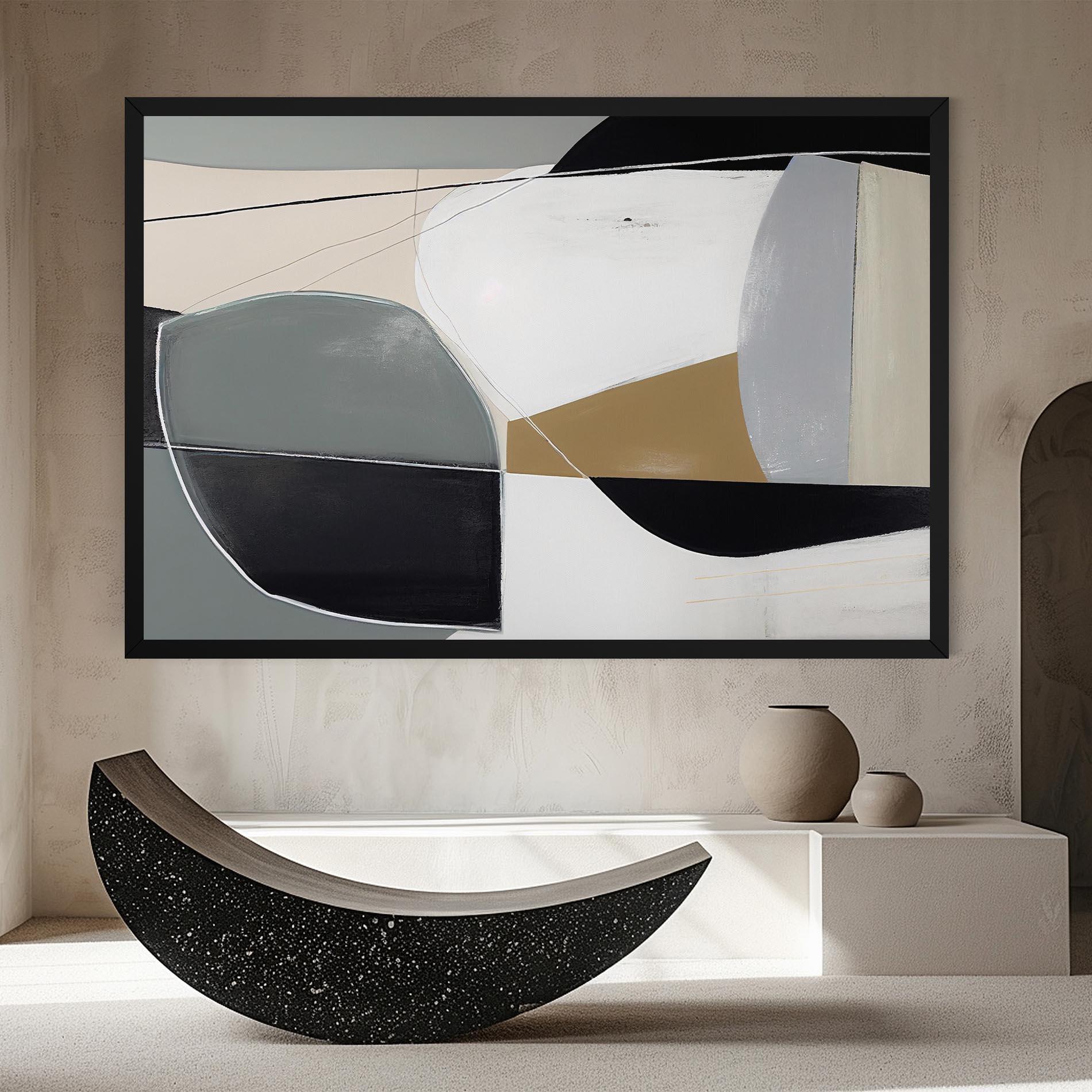 Tablou Canvas Black Grey Shape mockup 8