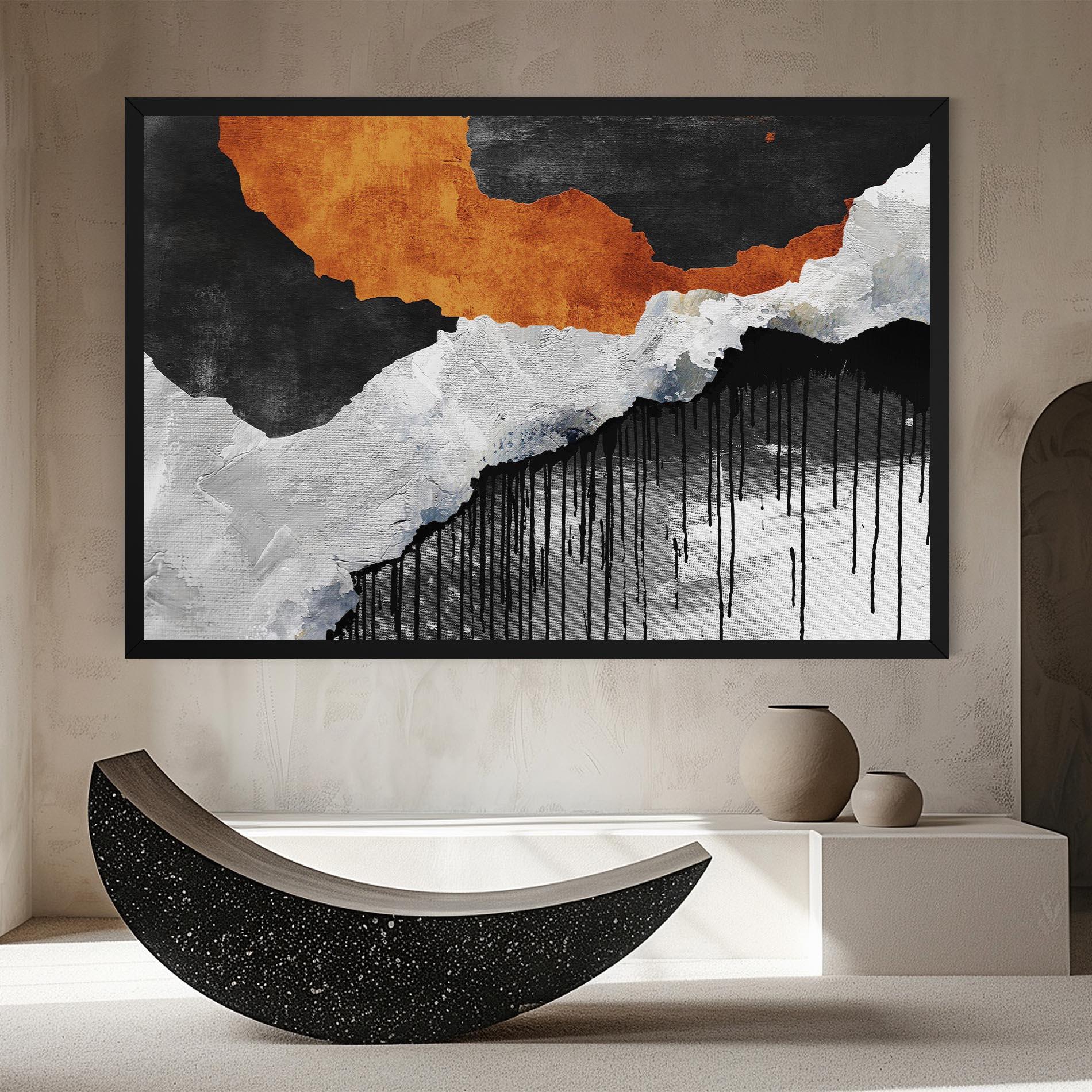 Tablou Canvas Black Paint Flowing mockup 8