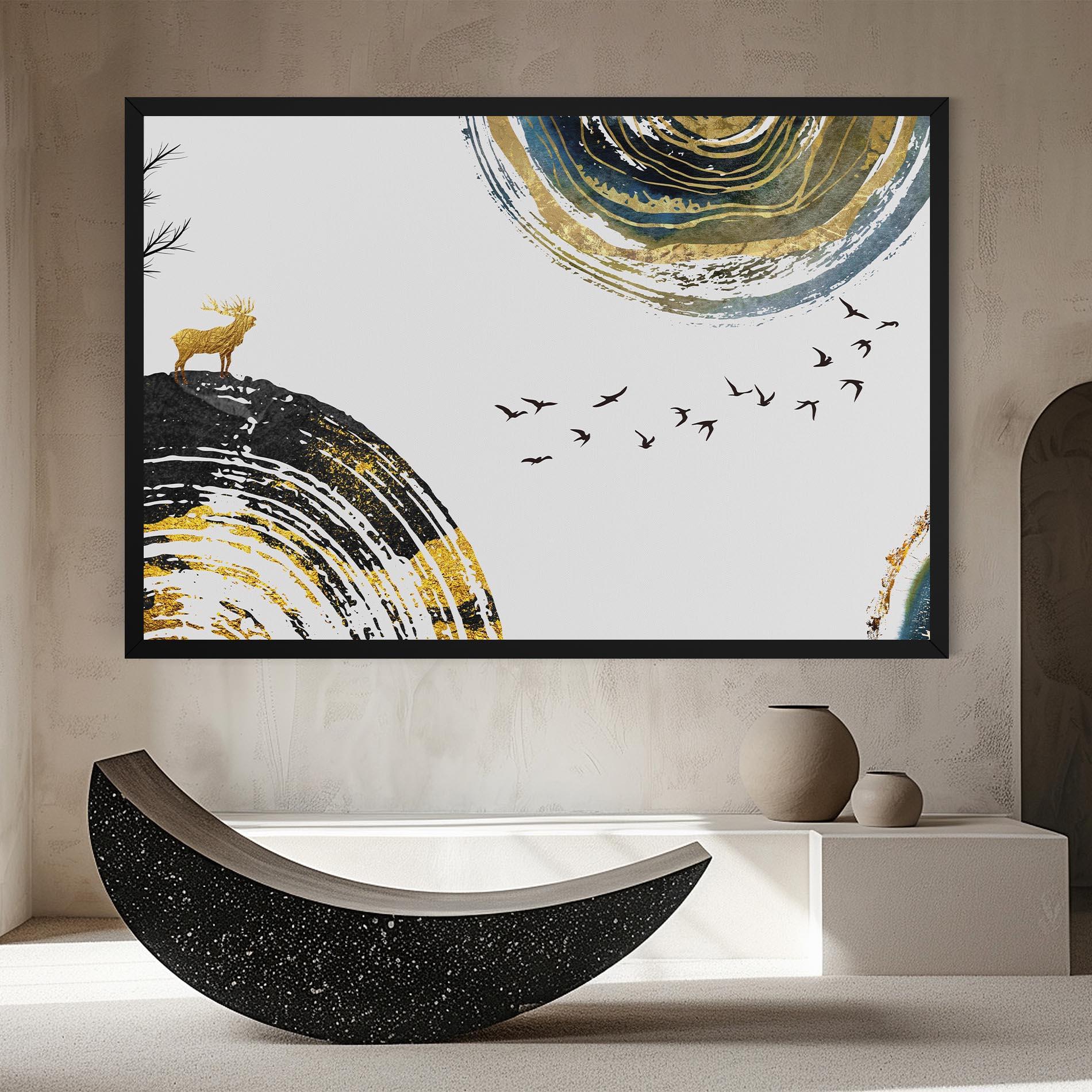 Tablou Canvas Golden Deer mockup 8