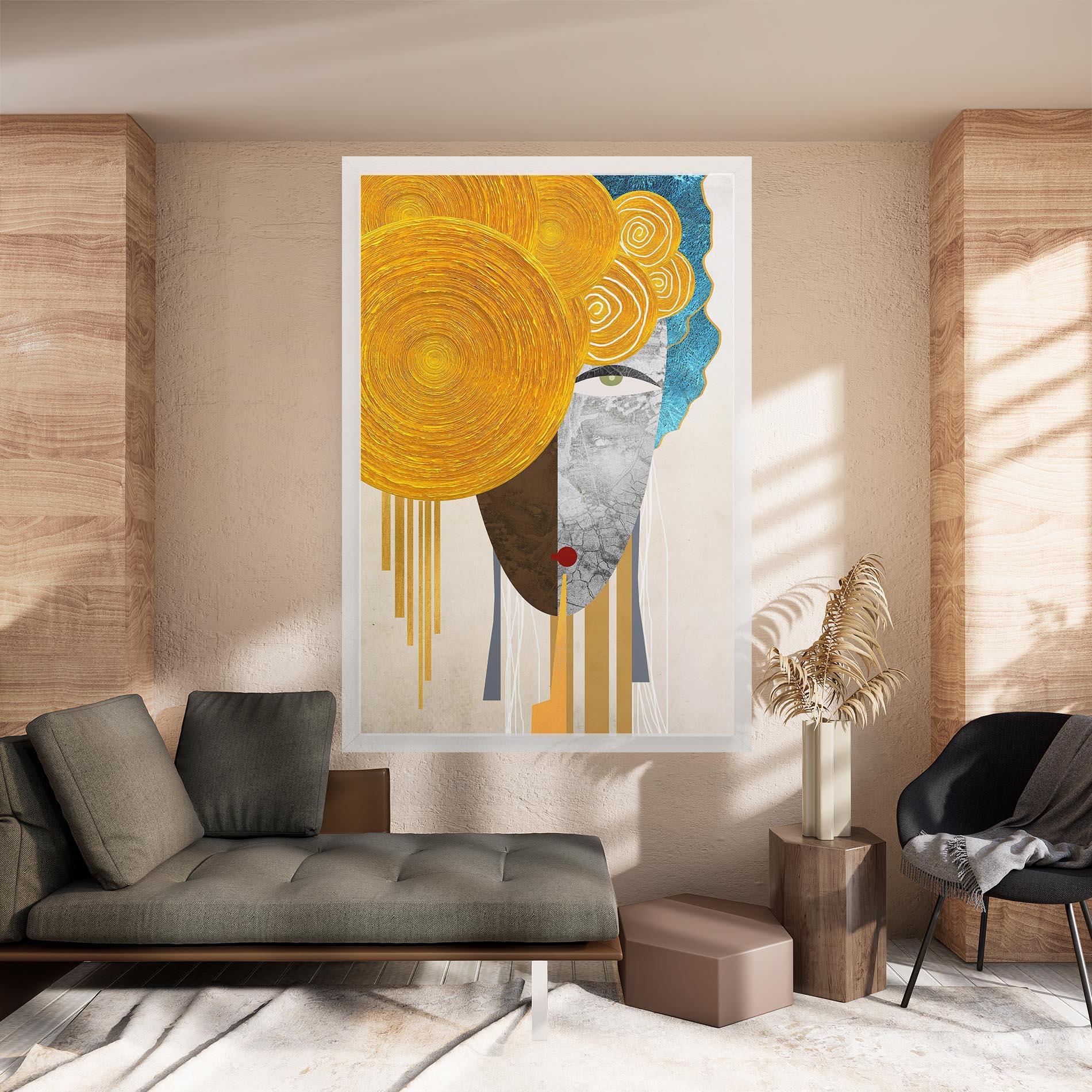 Tablou Canvas Abstract Grey Face 1 mockup 8