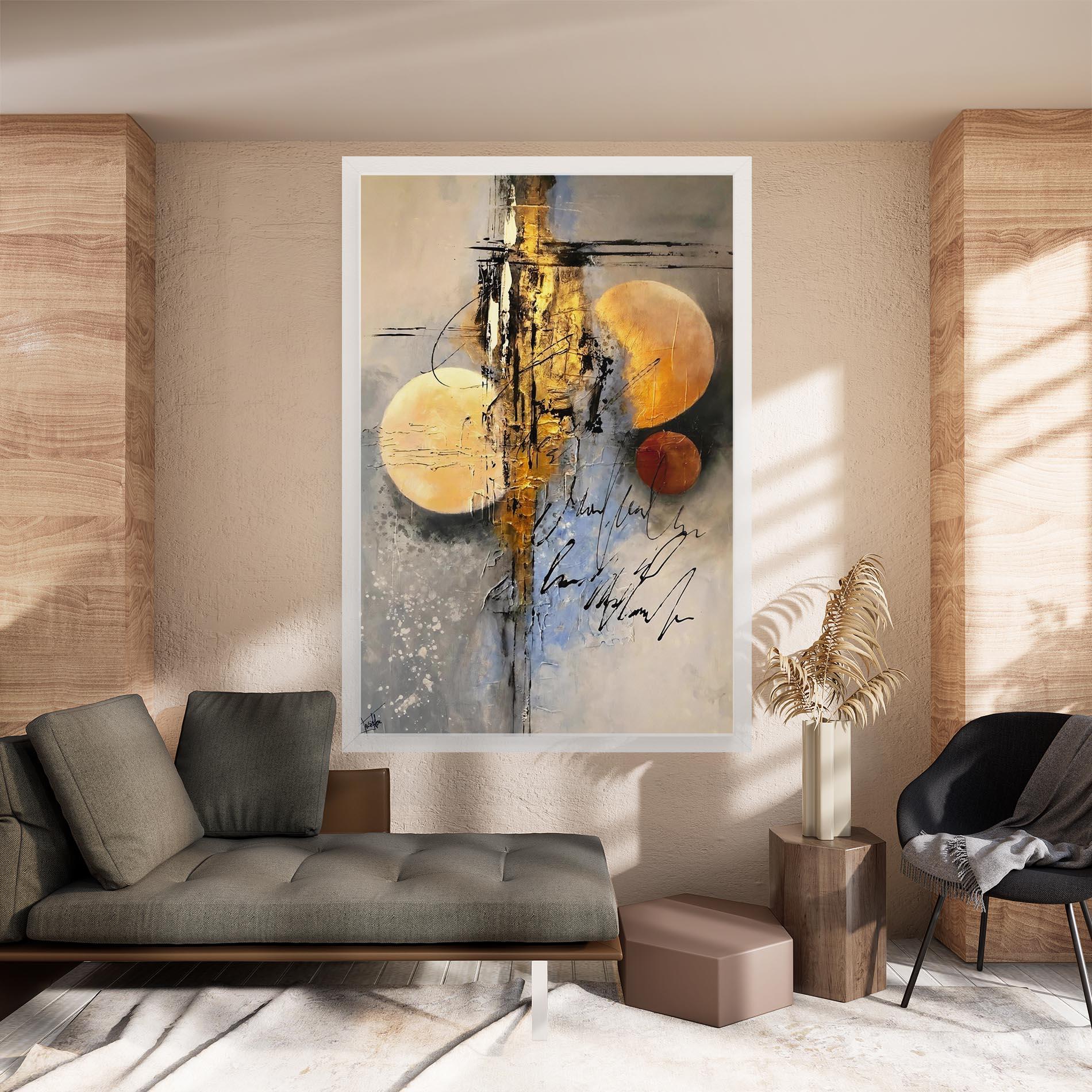 Tablou Canvas Abstract Moons mockup 8