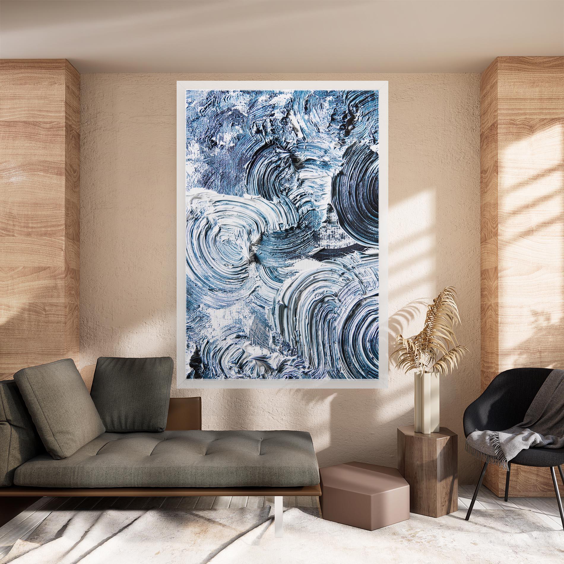 Tablou Canvas Cream Textured Painting mockup 8