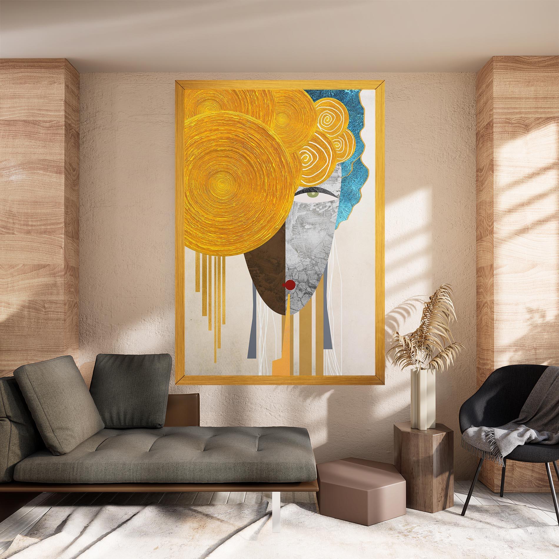 Tablou Canvas Abstract Grey Face 1 mockup 8