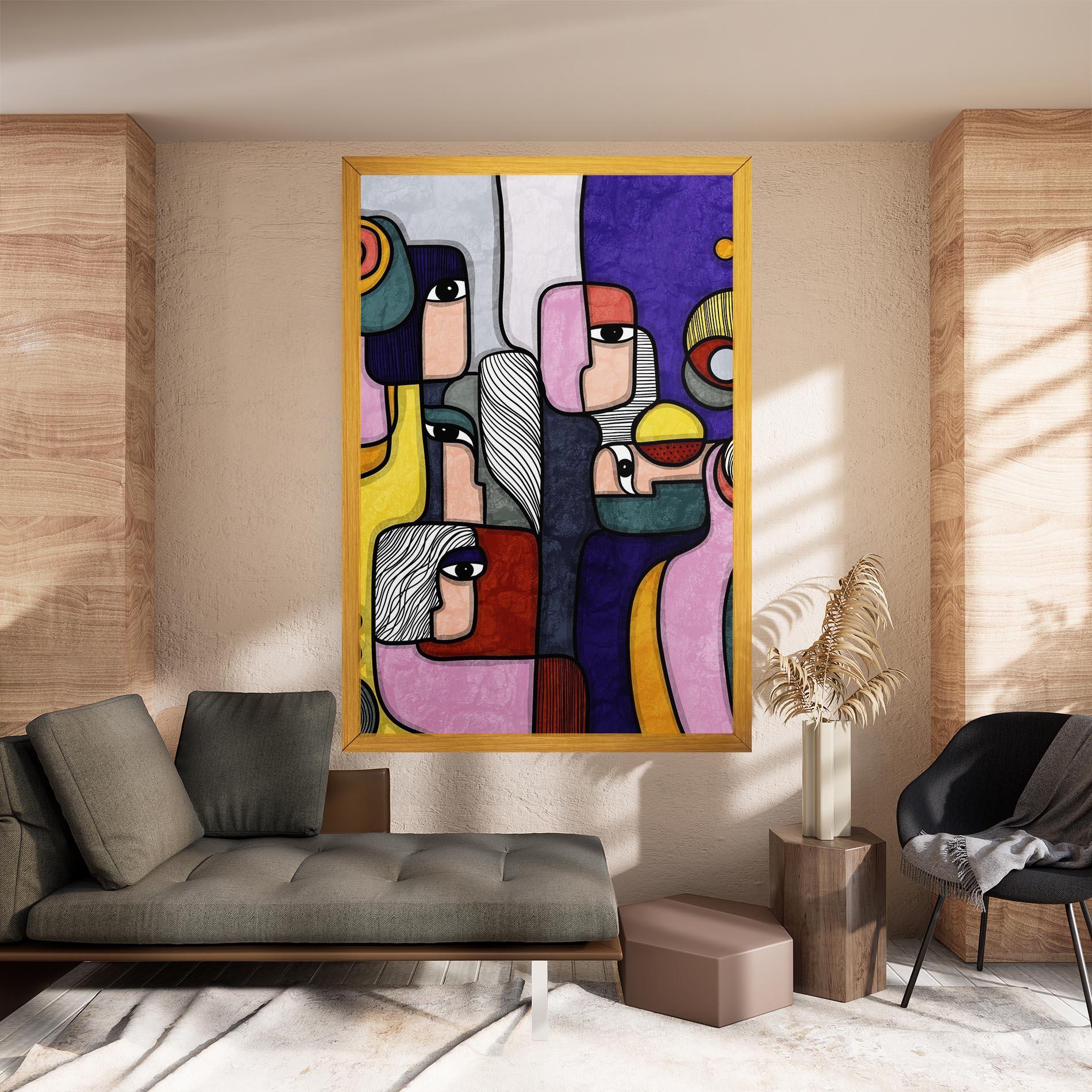 Tablou Canvas Abstract Looking Eyes mockup 8