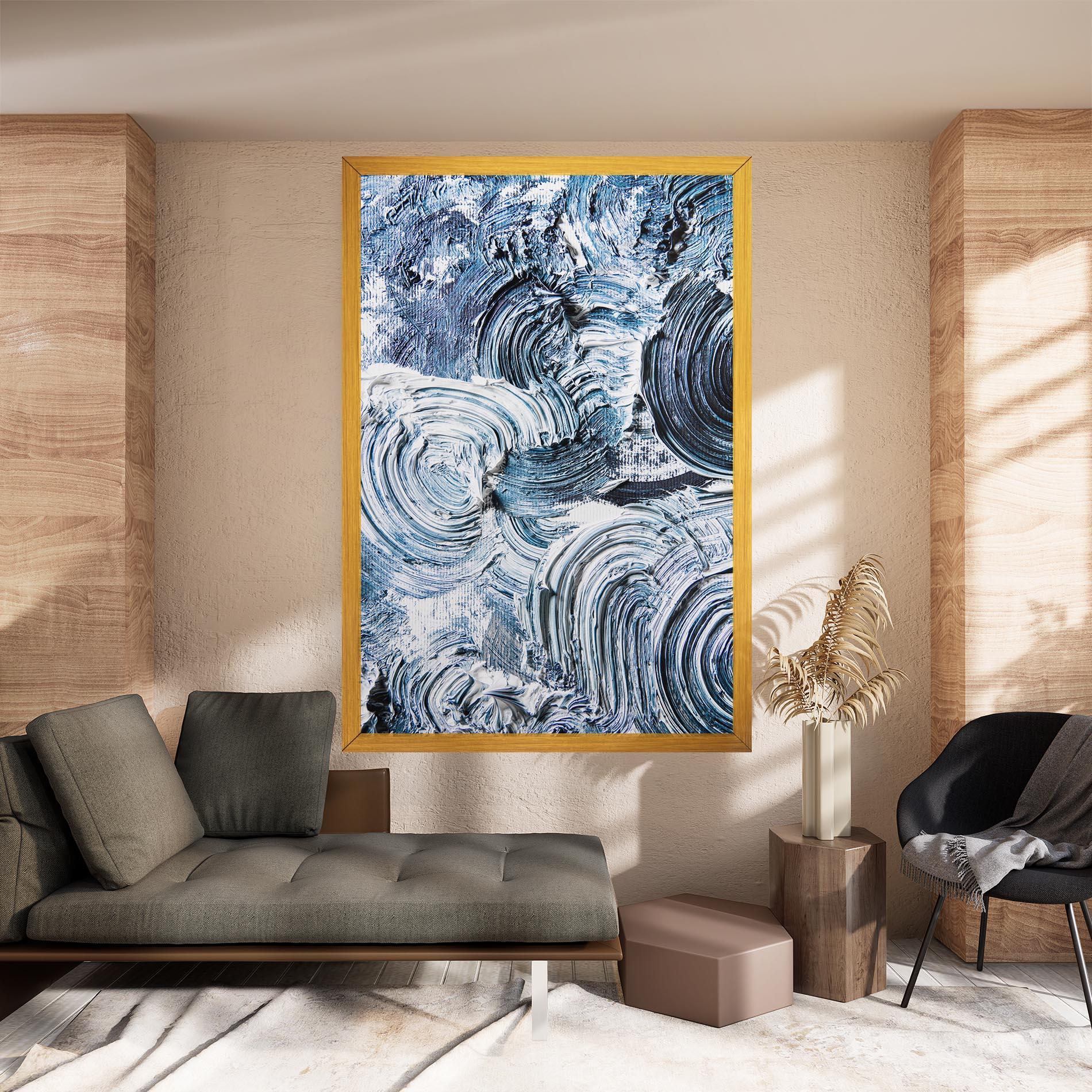 Tablou Canvas Cream Textured Painting mockup 8