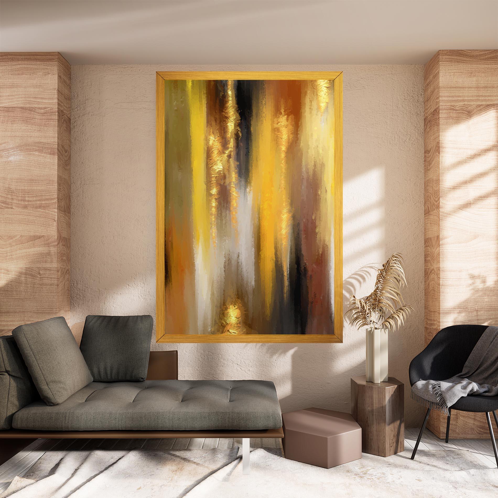 Tablou Canvas Golden Brown Art mockup 8