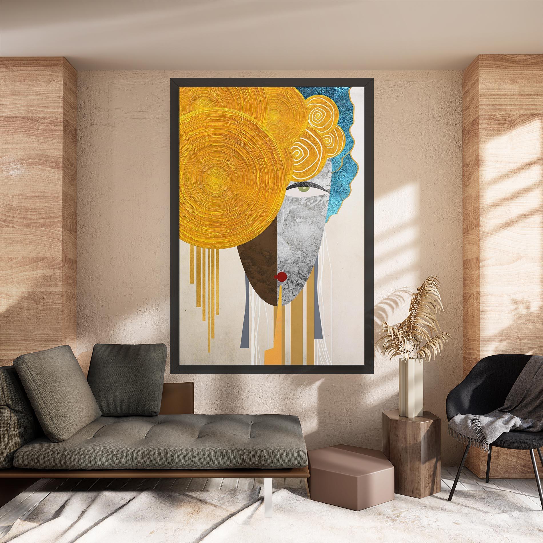 Tablou Canvas Abstract Grey Face 1 mockup 8