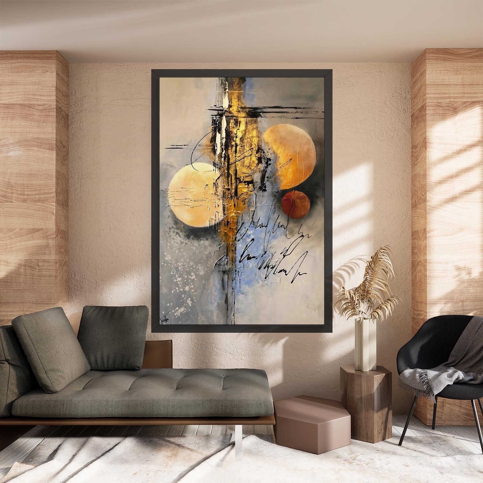 Tablou Canvas Abstract Moons mockup 8