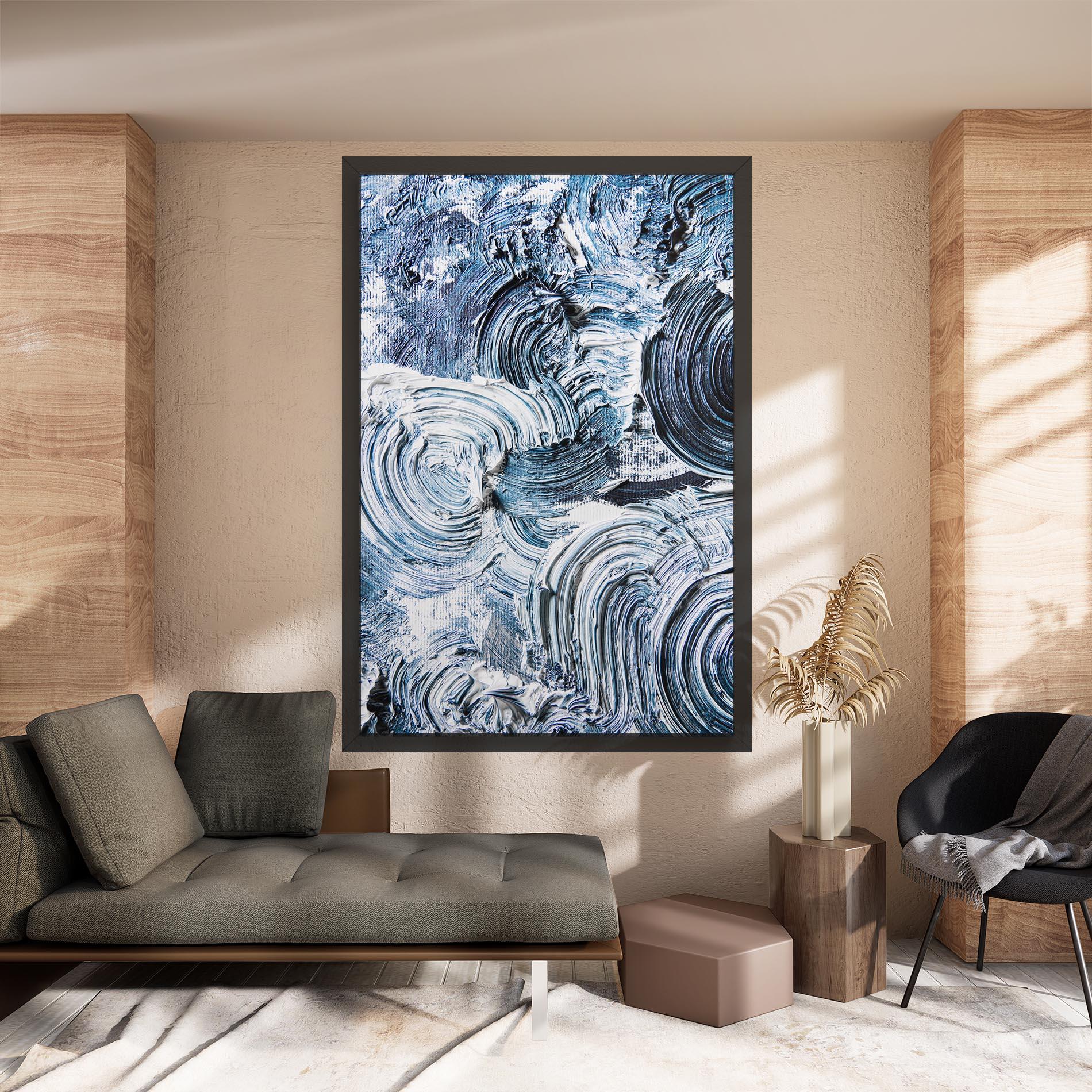 Tablou Canvas Cream Textured Painting mockup 8