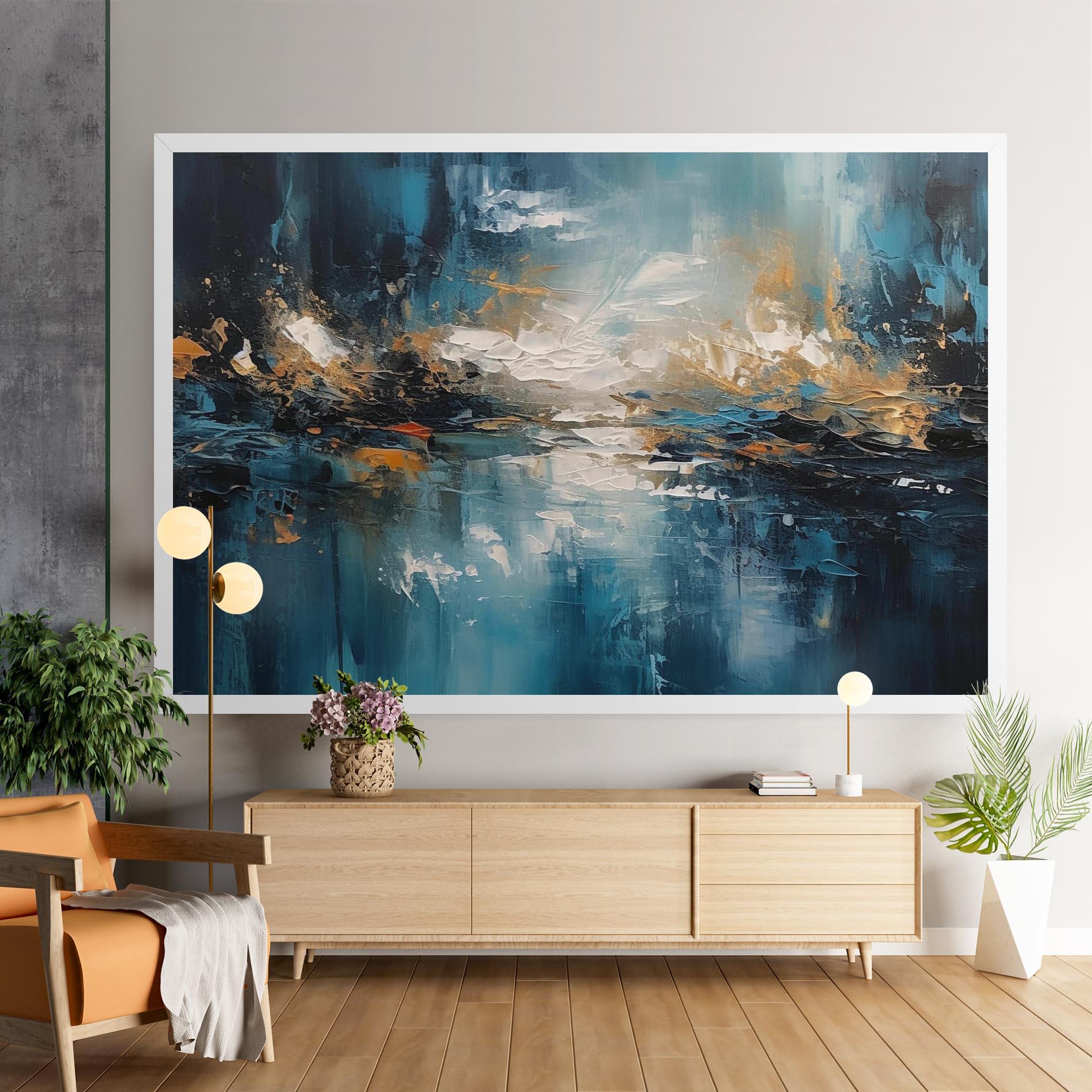 Tablou Canvas Abstract Blue Art mockup 9