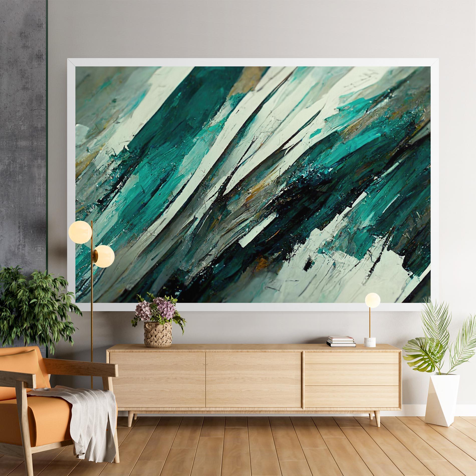 Tablou Canvas Abstract Green Artwork mockup 9