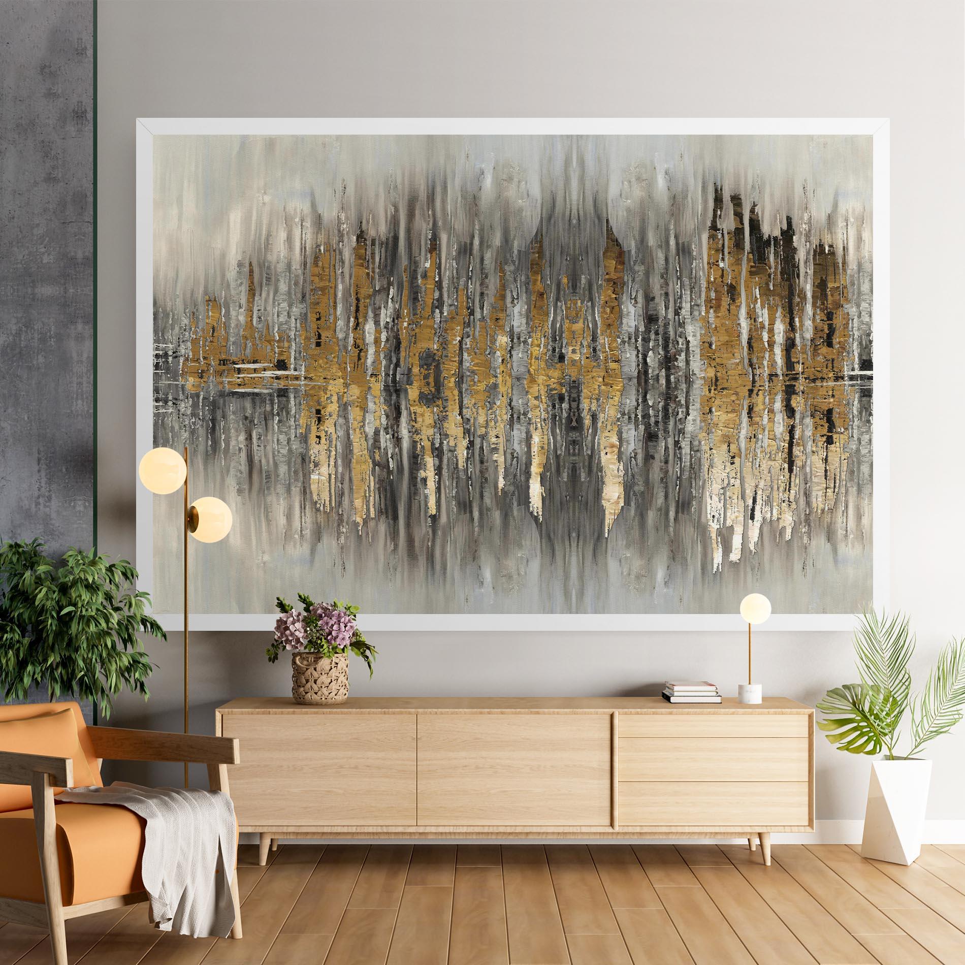 Tablou Canvas Acrylic Silver Paint mockup 9