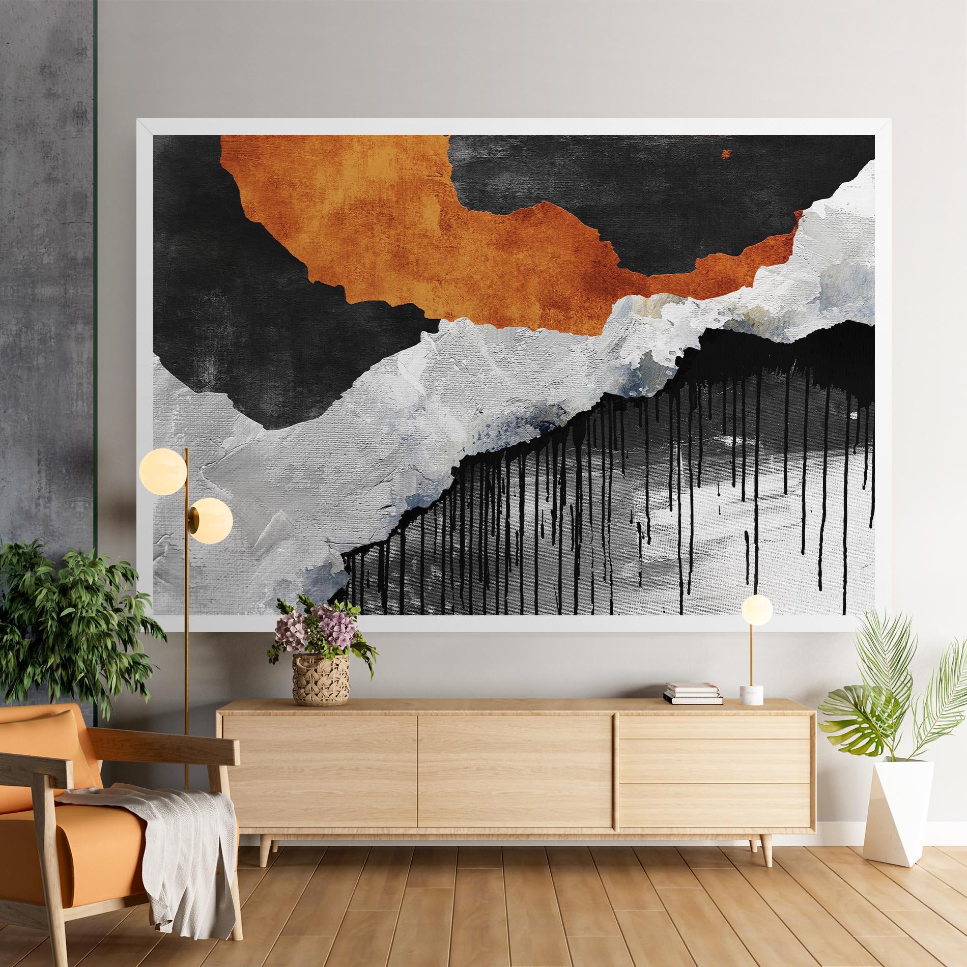 Tablou Canvas Black Paint Flowing mockup 9