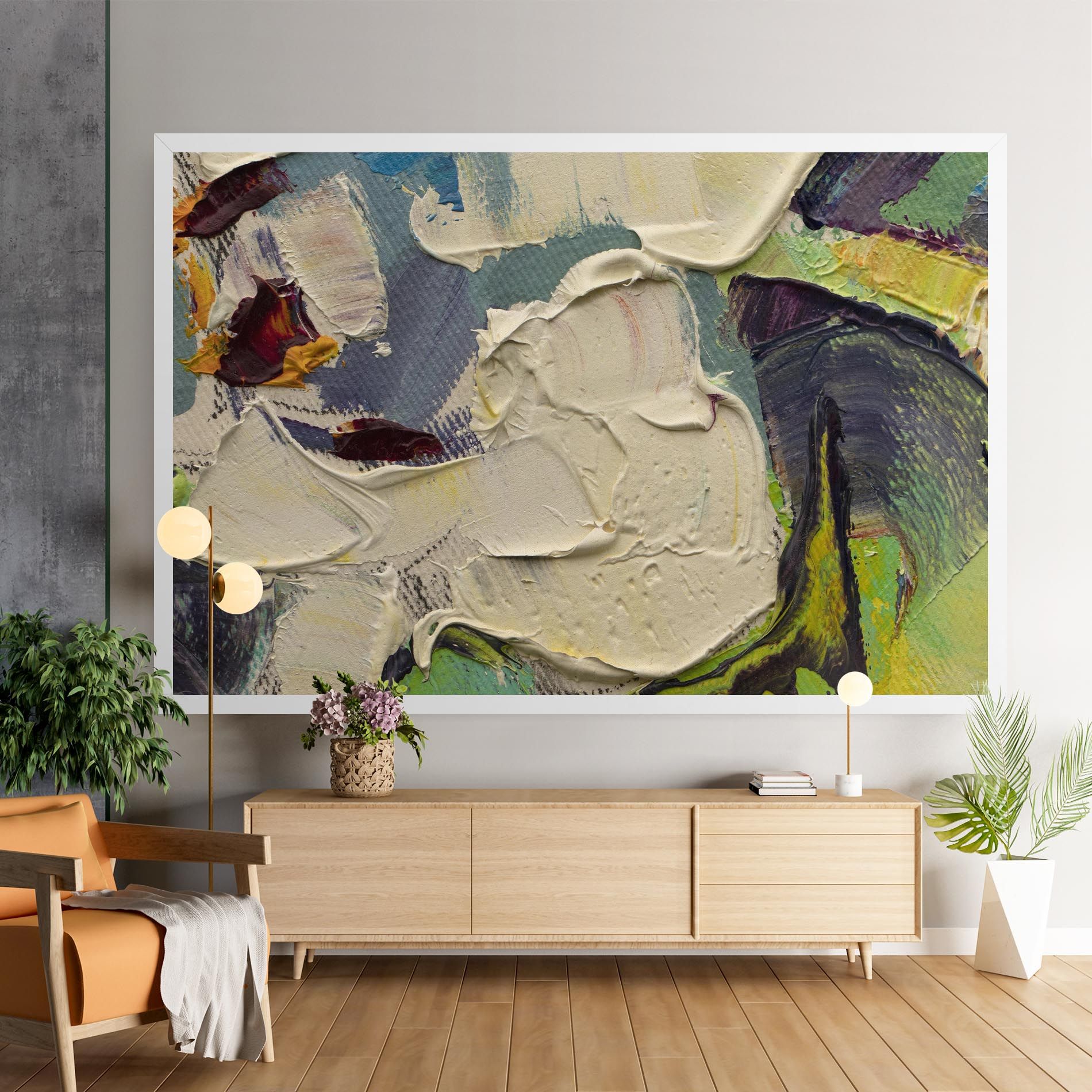 Closeup Oil Painting mockup 9