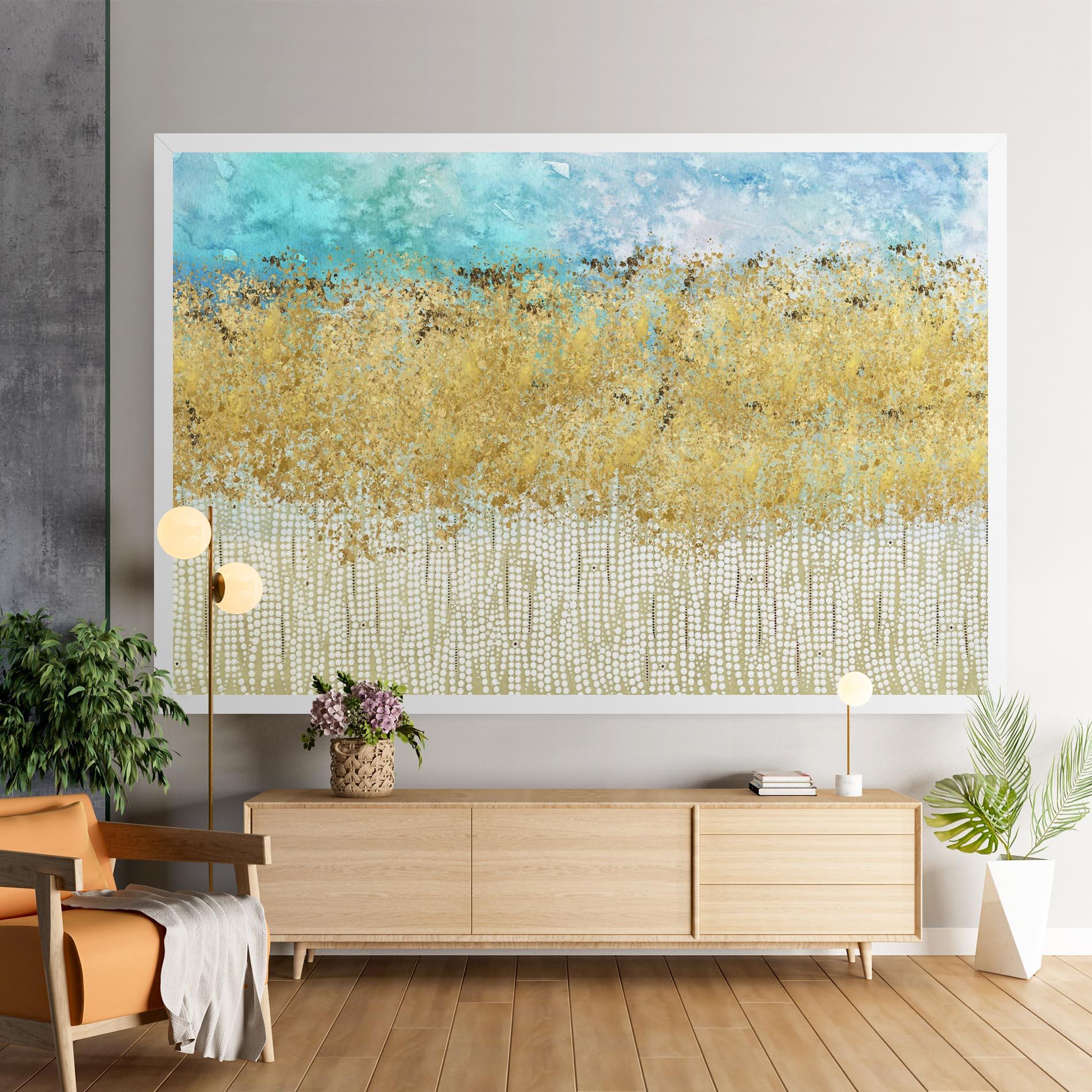 Tablou Canvas Golden White Points mockup 9