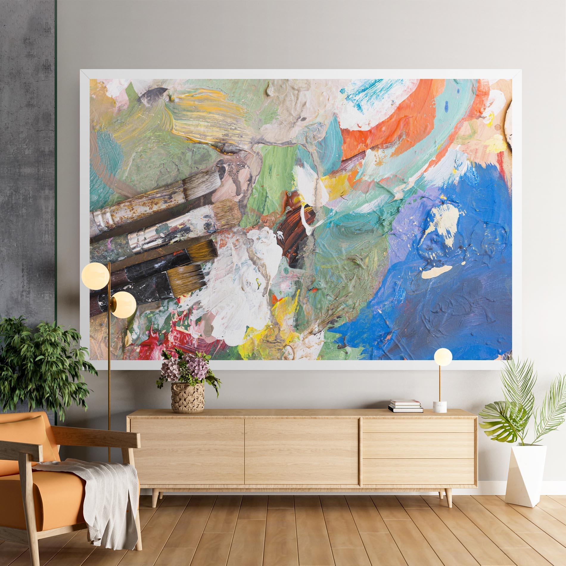 Tablou Canvas Messy Paint Brushes Copie mockup 9