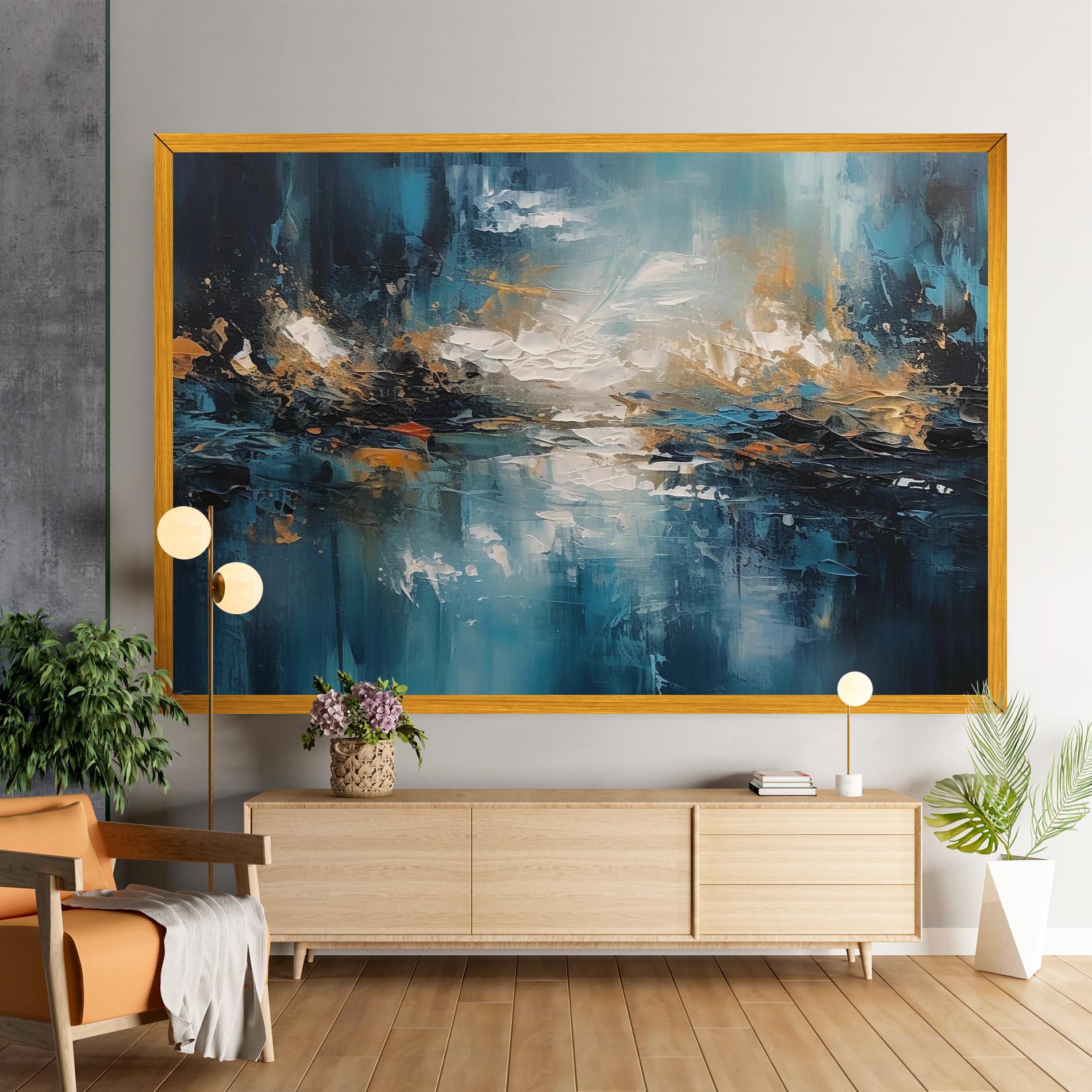 Tablou Canvas Abstract Blue Art mockup 9