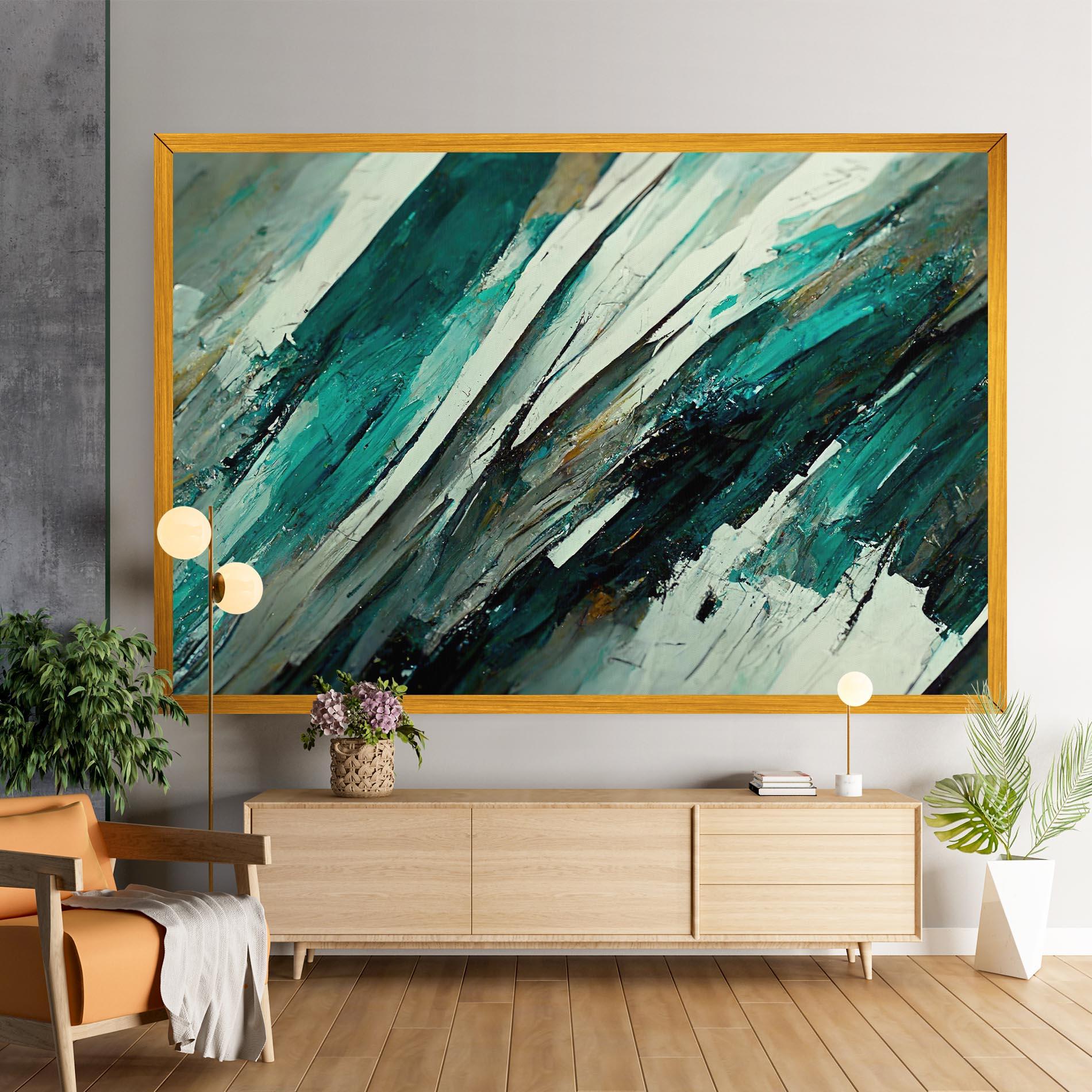 Tablou Canvas Abstract Green Artwork mockup 9