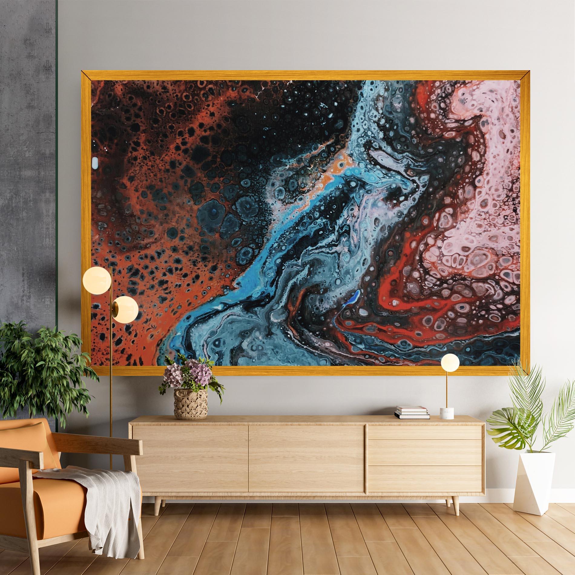 Tablou Canvas Abstract Turqoise Colors mockup 9