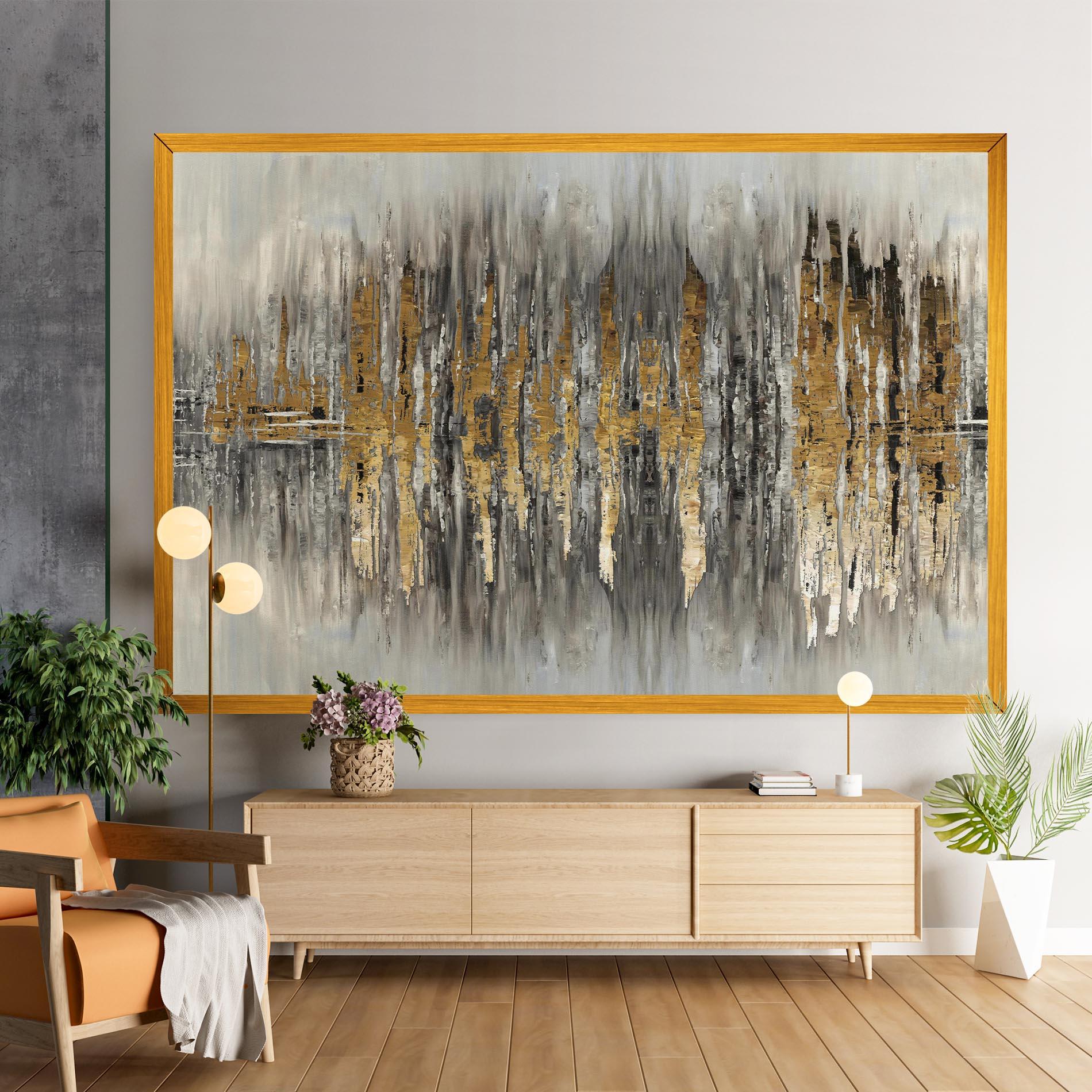 Tablou Canvas Acrylic Silver Paint mockup 9