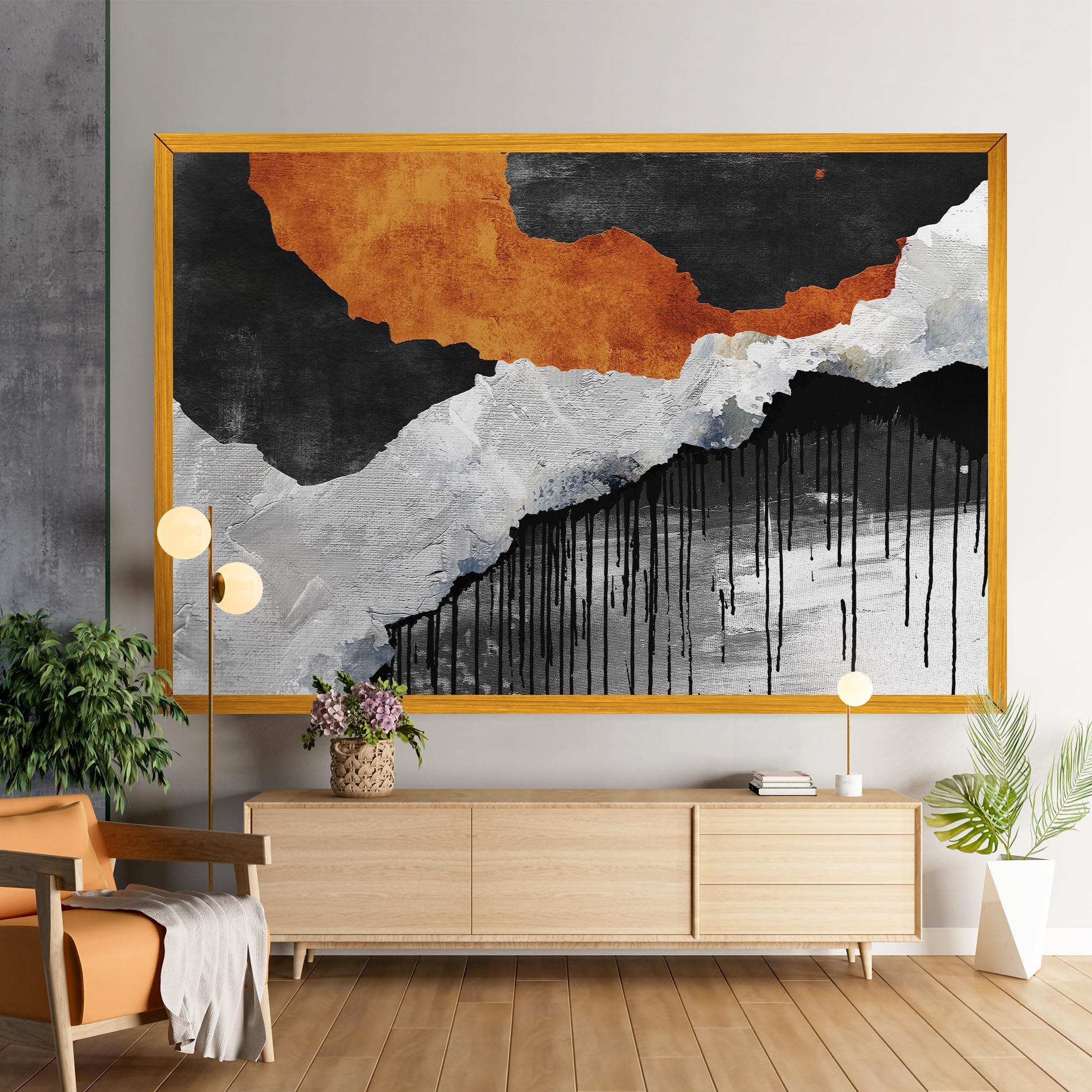 Tablou Canvas Black Paint Flowing mockup 9