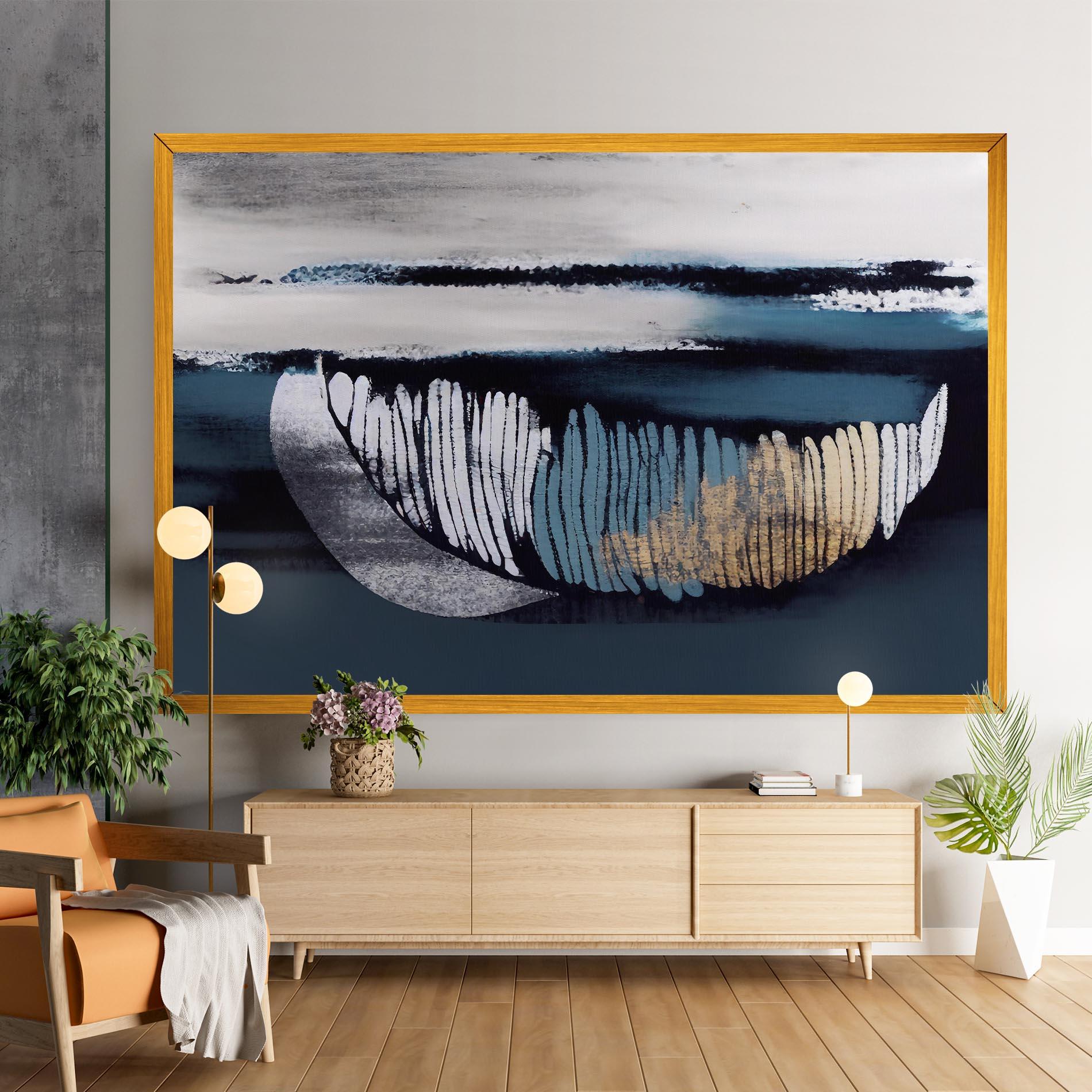 Tablou Canvas Blue Feather mockup 9