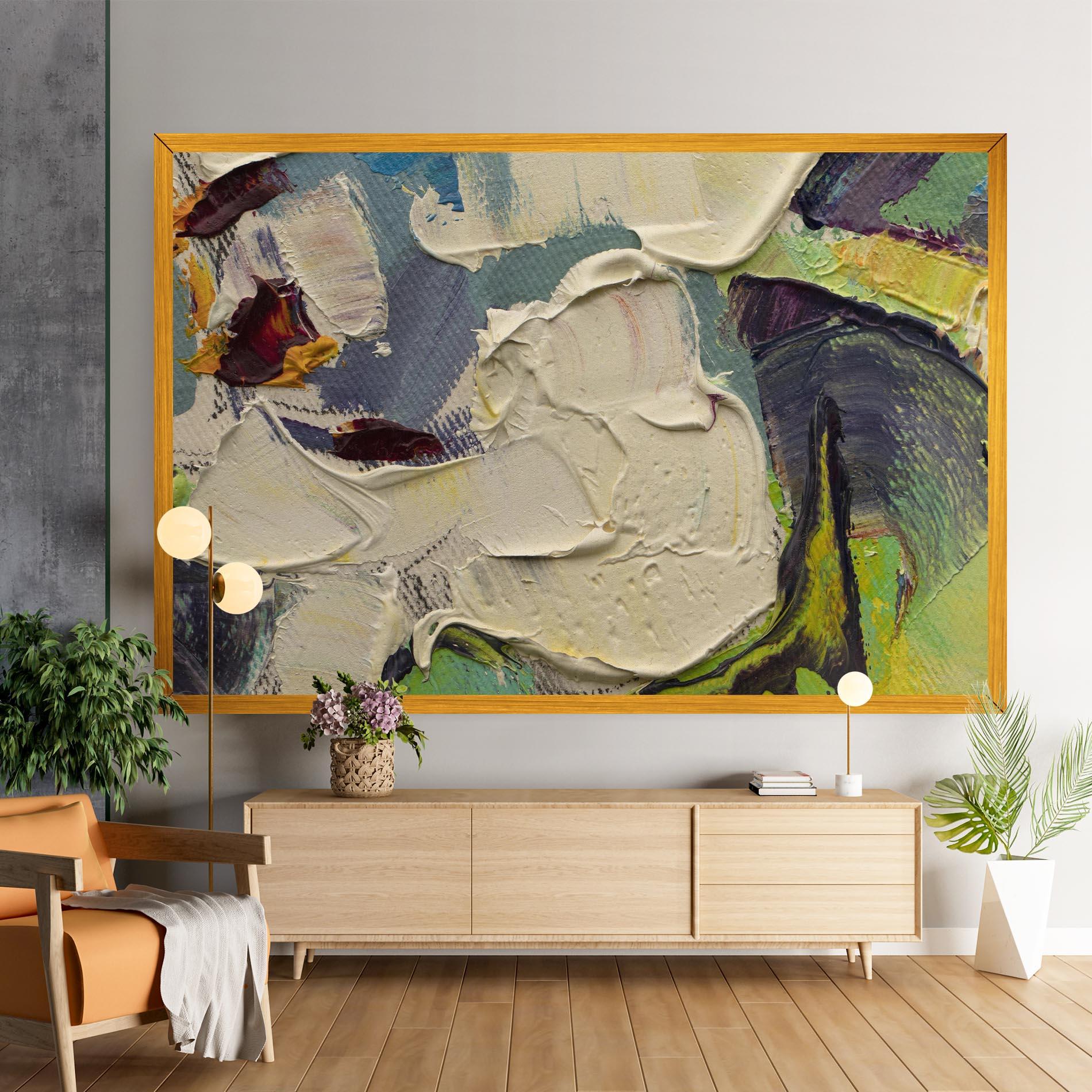 Tablou Canvas Closeup Oil Painting mockup 9