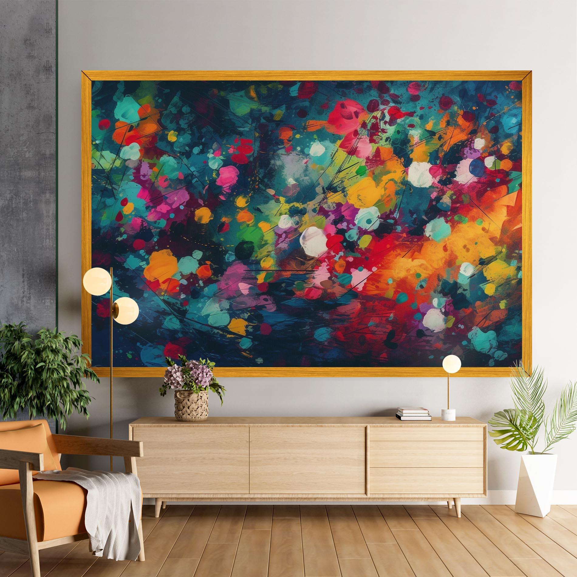 Tablou Canvas Colors Blue Background mockup 9