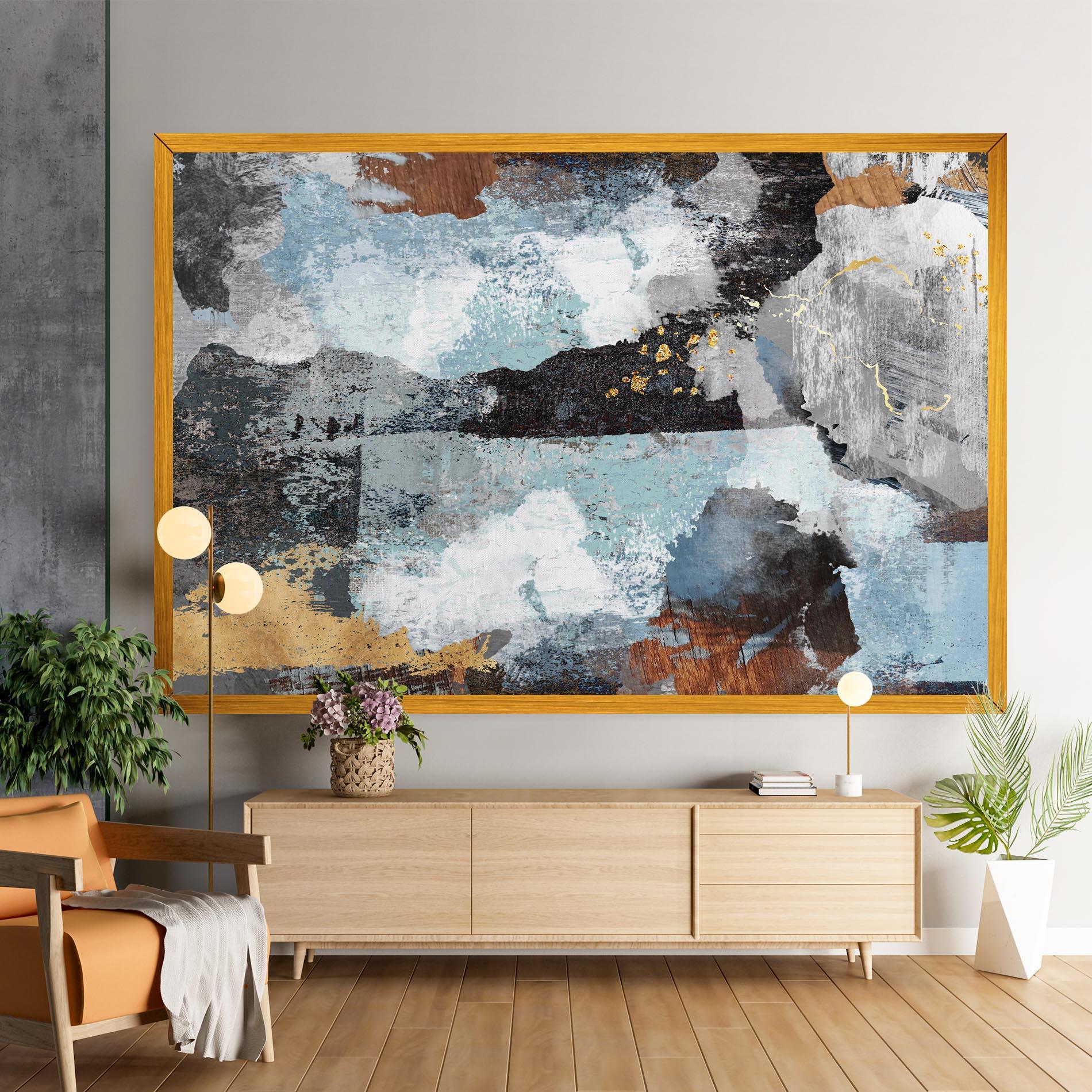 Tablou Canvas Gold Little Points mockup 9