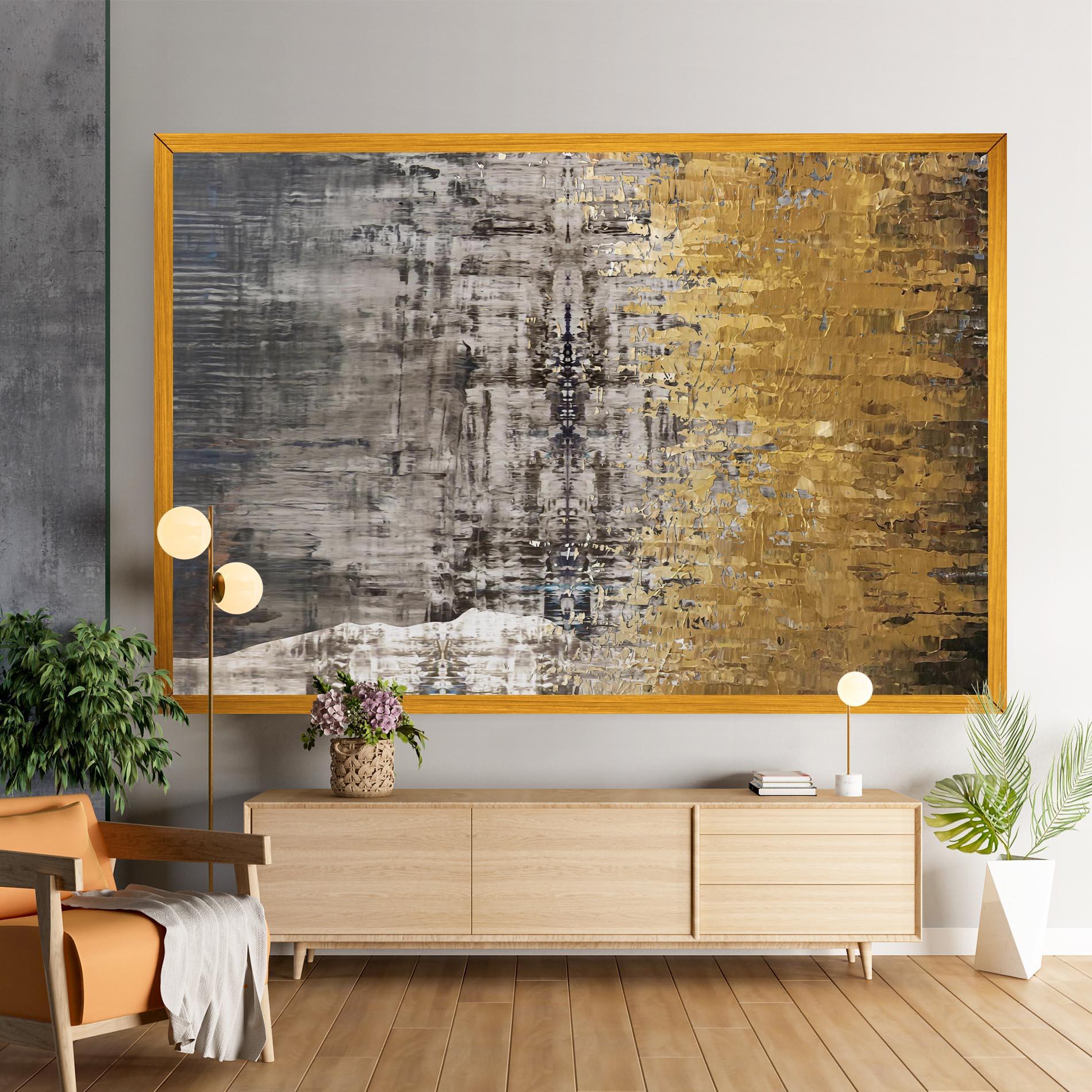 Tablou Canvas Gold Oil Paint mockup 9