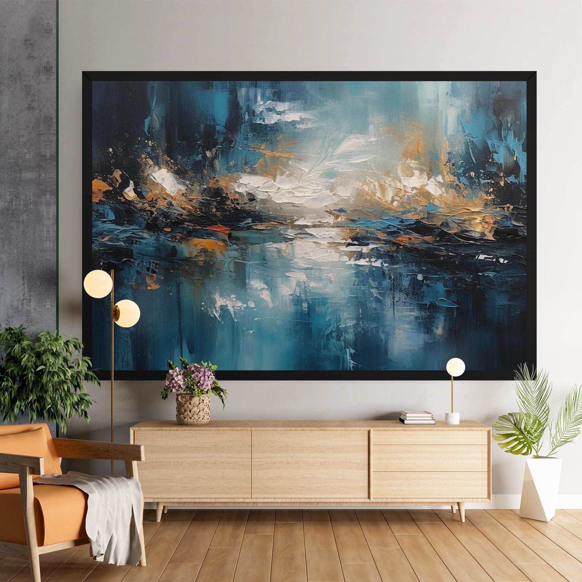 Tablou Canvas Abstract Blue Art mockup 9