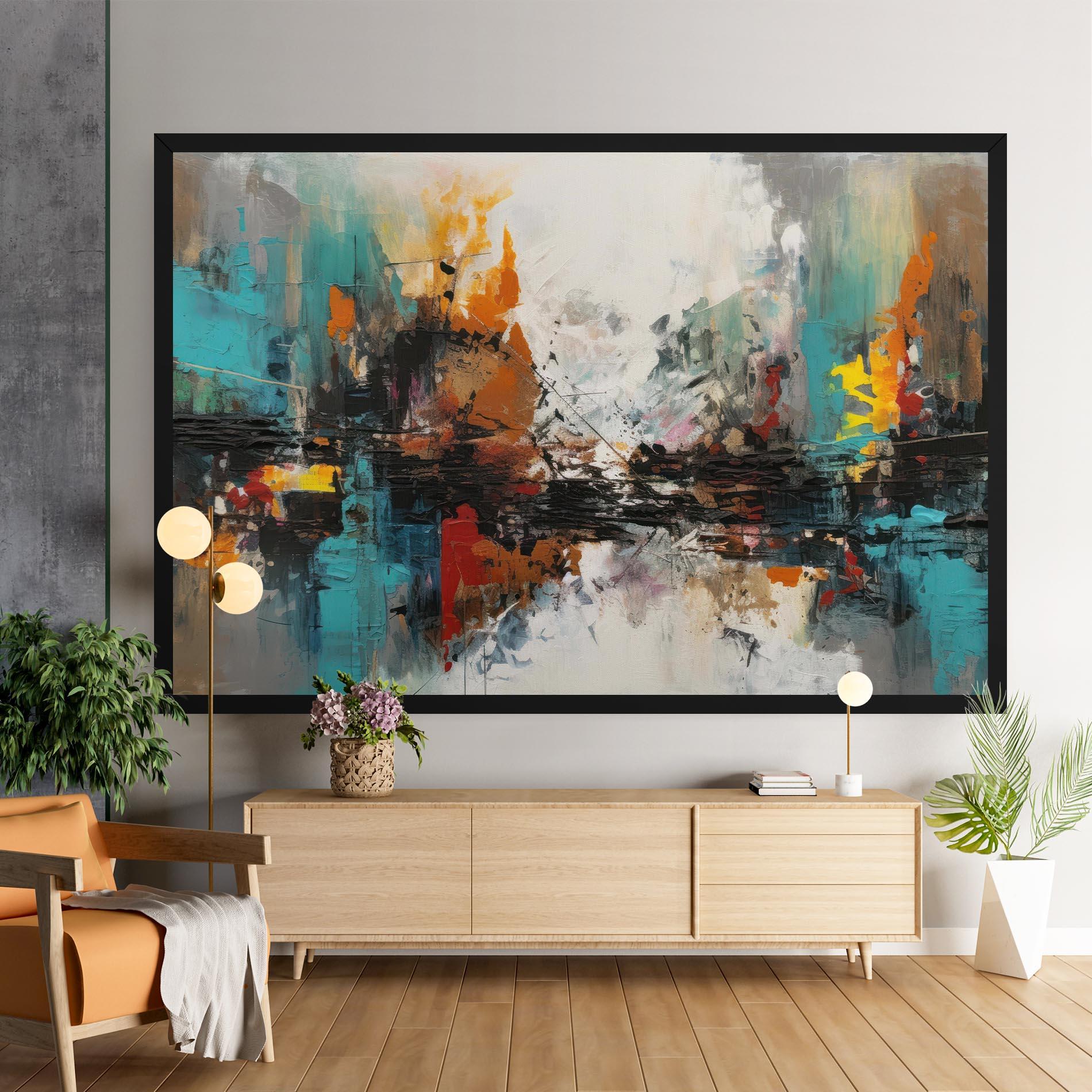 Tablou Canvas Abstract City Painting mockup 9